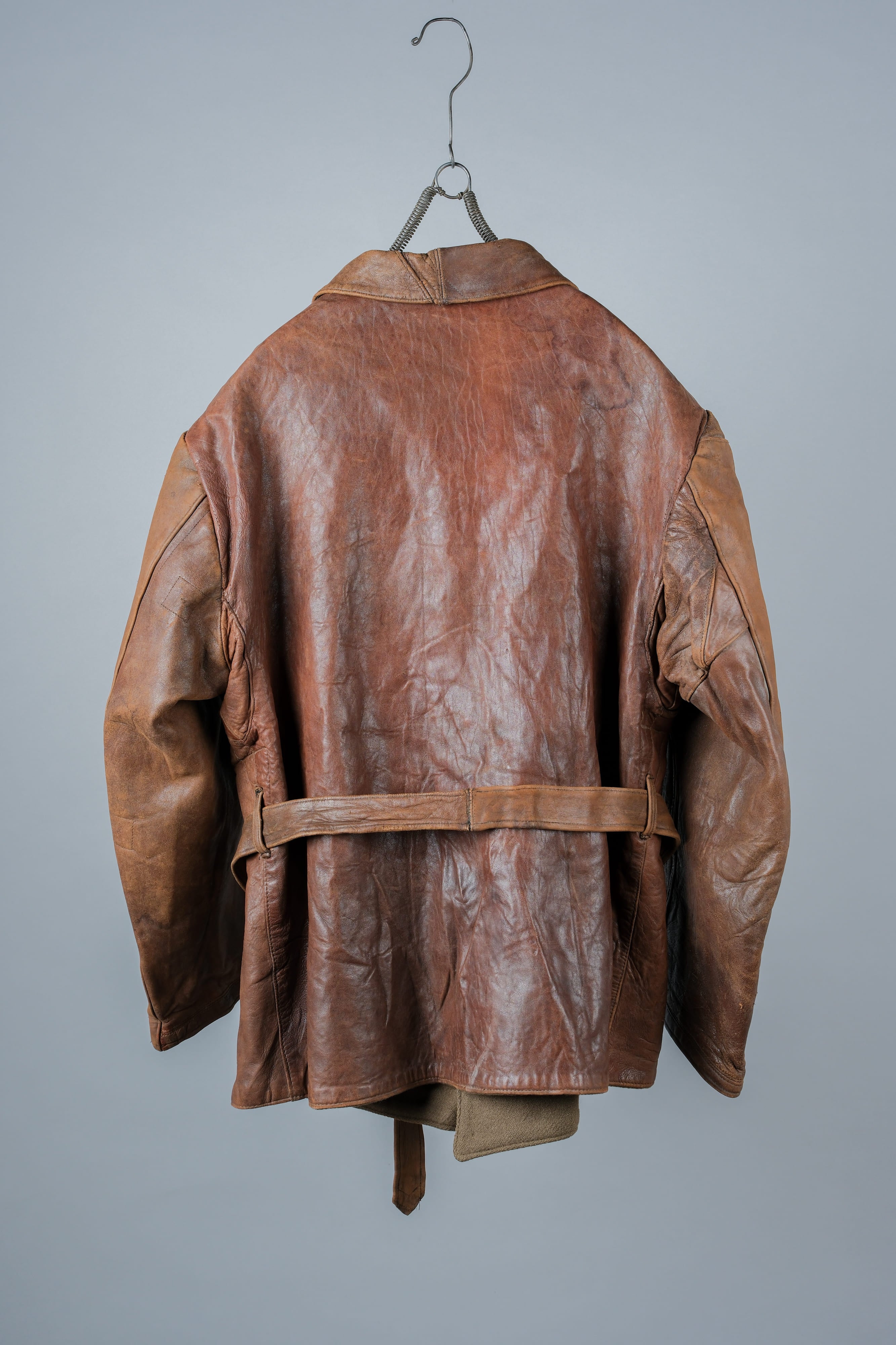 【~40's】British Army Jerkin Leather Jacket "Modified"