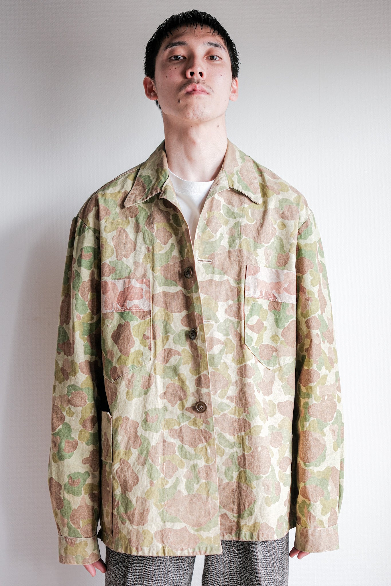 【~50's】American Vintage Occupation Taylor Made Frogskin Camouflage Jacket "U.S.M.C Material"