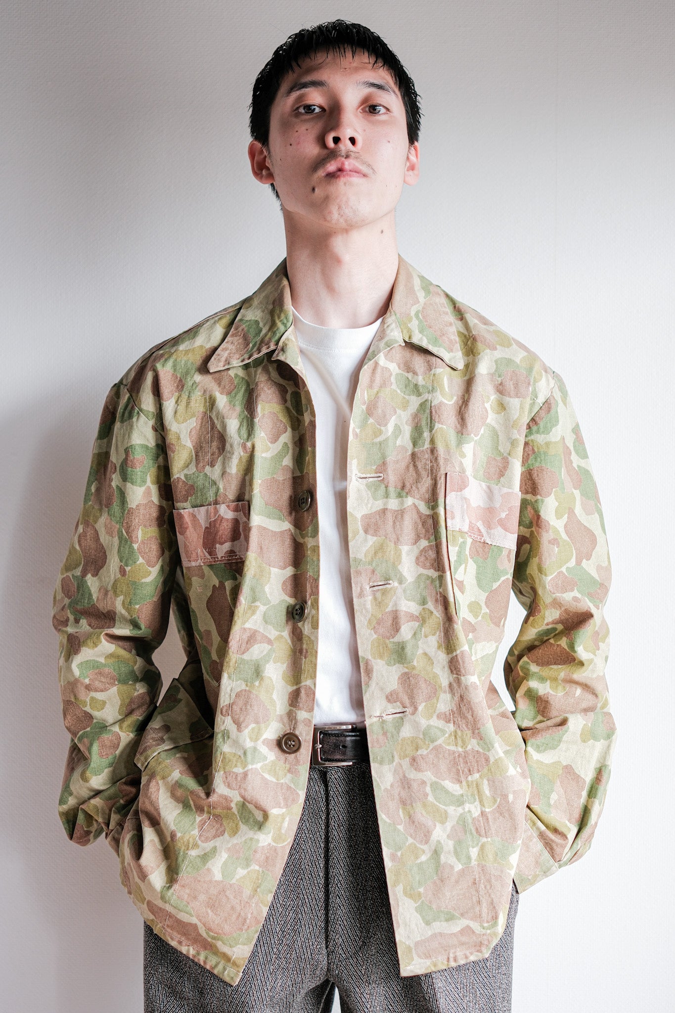 【~50's】American Vintage Occupation Taylor Made Frogskin Camouflage Jacket "U.S.M.C Material"