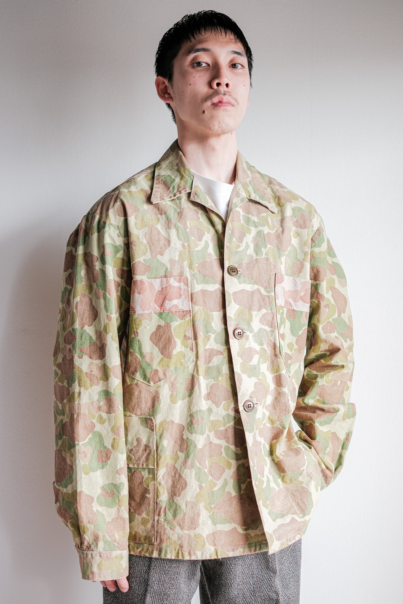 【~50's】American Vintage Occupation Taylor Made Frogskin Camouflage Jacket "U.S.M.C Material"