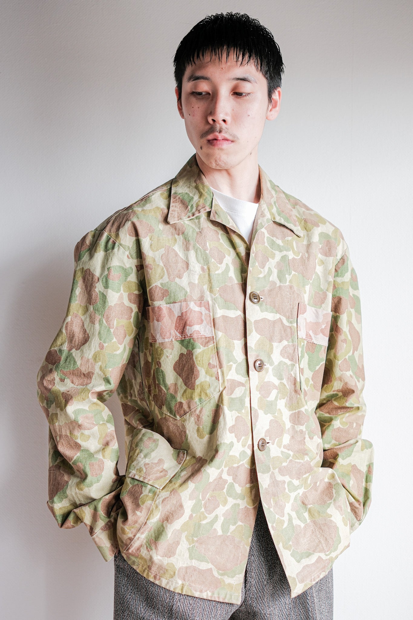 【~50's】American Vintage Occupation Taylor Made Frogskin Camouflage Jacket "U.S.M.C Material"