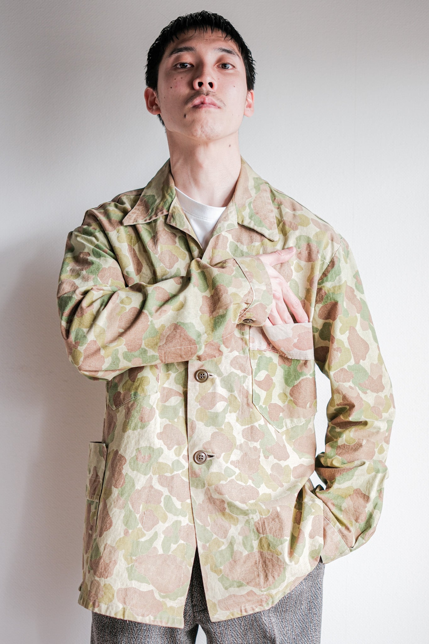 【~50's】American Vintage Occupation Taylor Made Frogskin Camouflage Jacket "U.S.M.C Material"