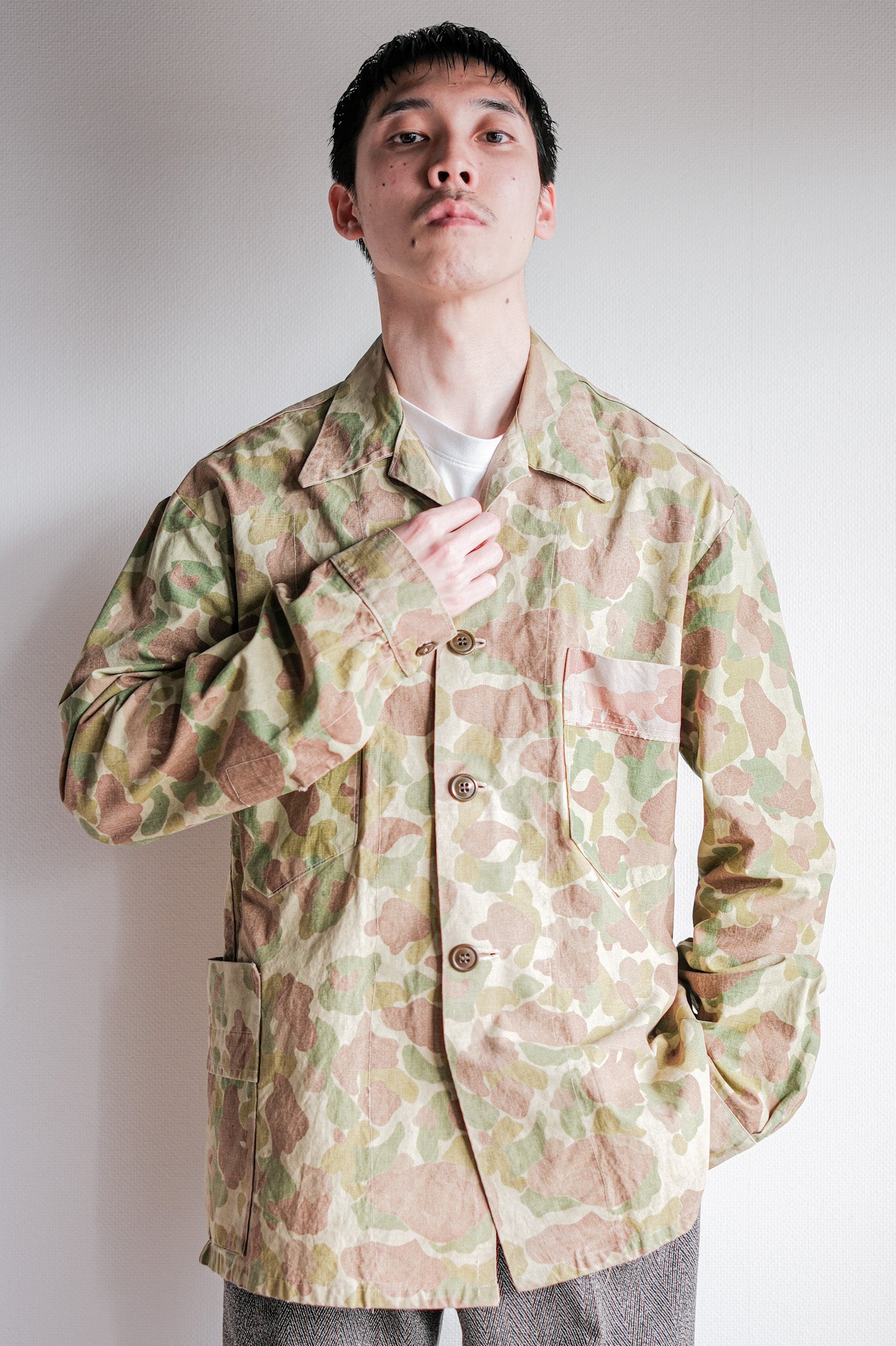 【~50's】American Vintage Occupation Taylor Made Frogskin Camouflage Jacket "U.S.M.C Material"
