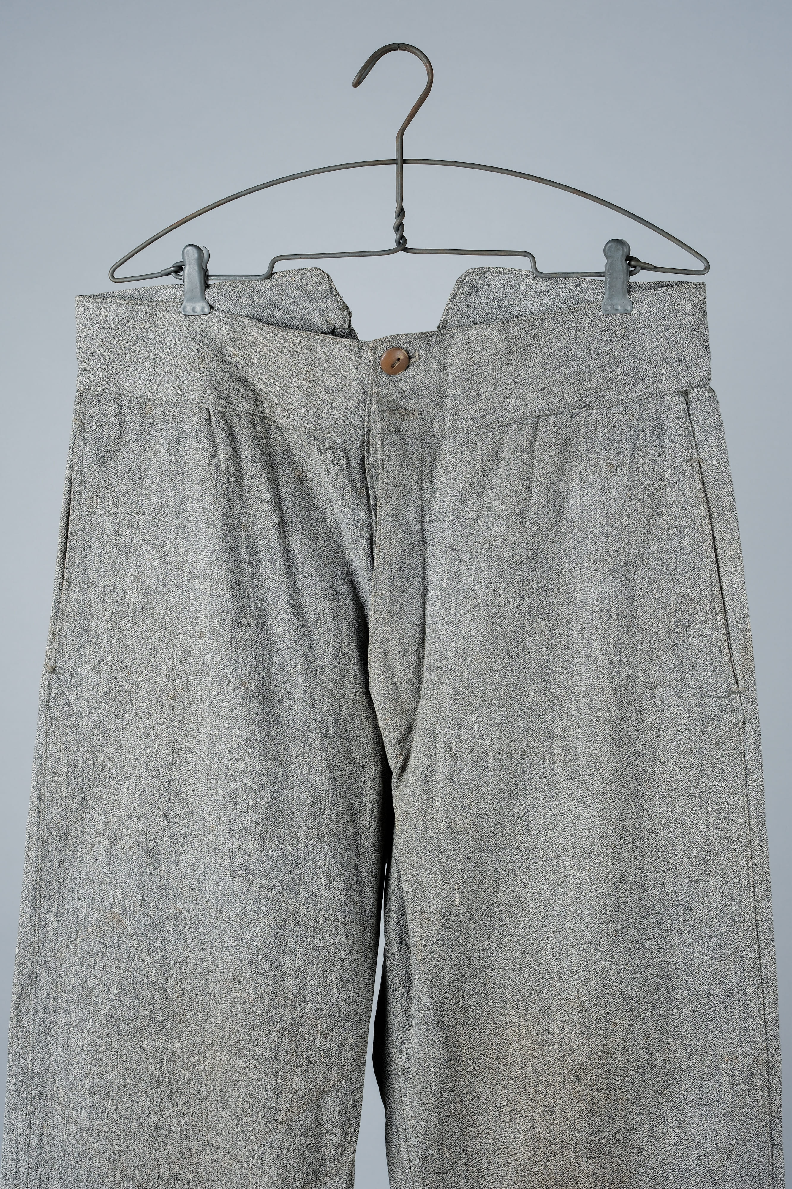 【~10's】WWI Royal Italian Army Salt & Pepper Cotton Work Trousers