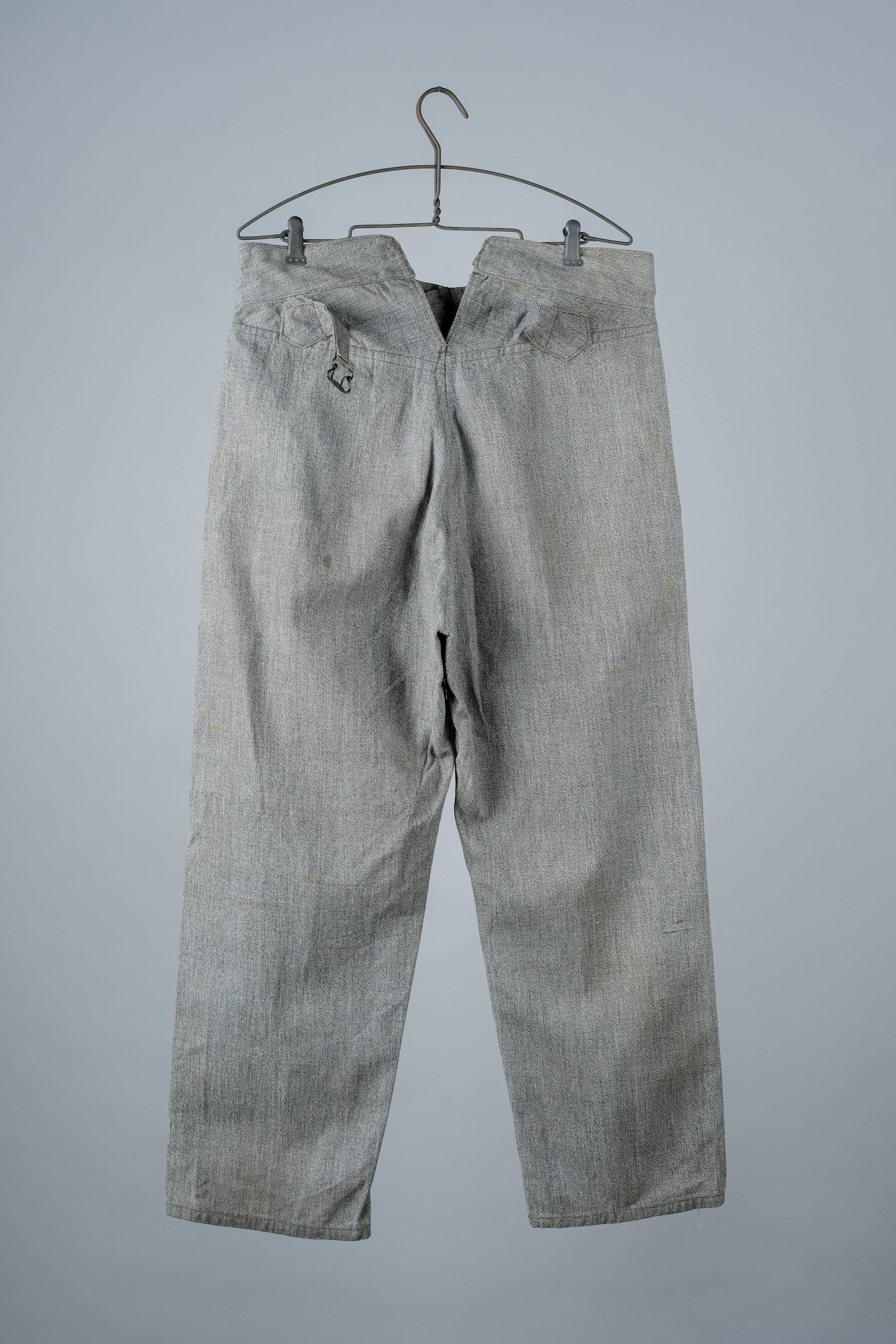 【~10's】WWI Royal Italian Army Salt & Pepper Cotton Work Trousers