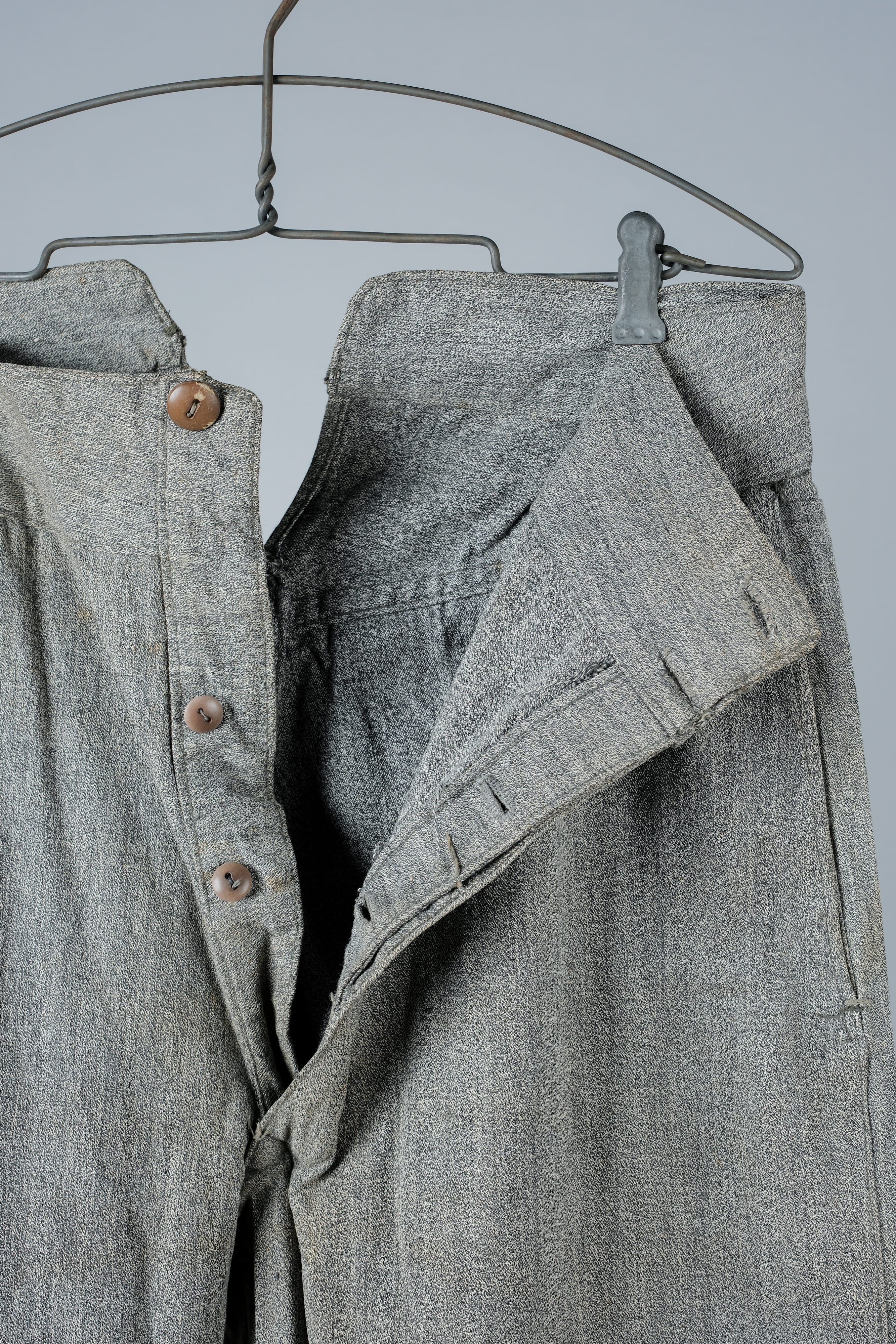 【~10's】WWI Royal Italian Army Salt & Pepper Cotton Work Trousers