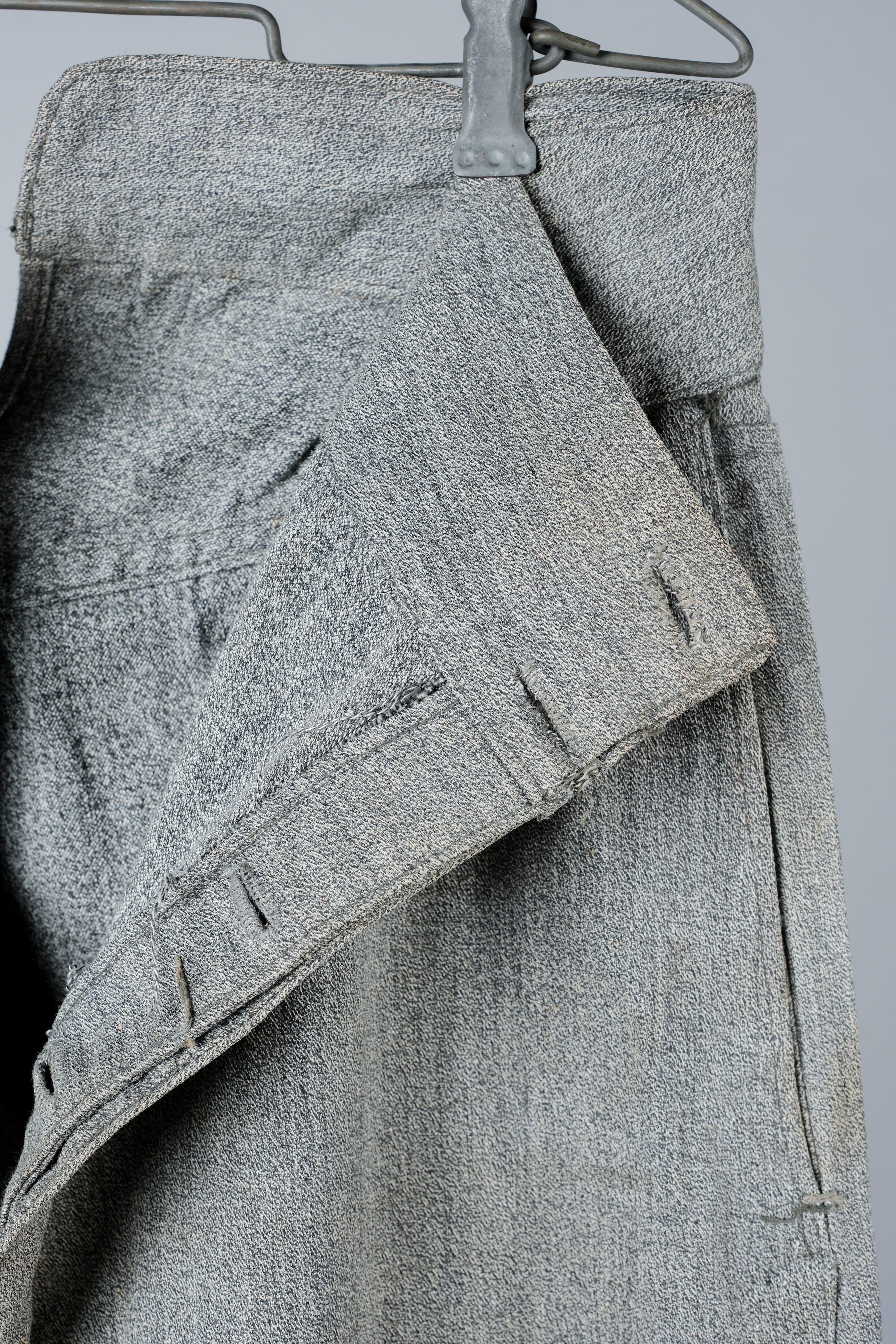 【~10's】WWI Royal Italian Army Salt & Pepper Cotton Work Trousers