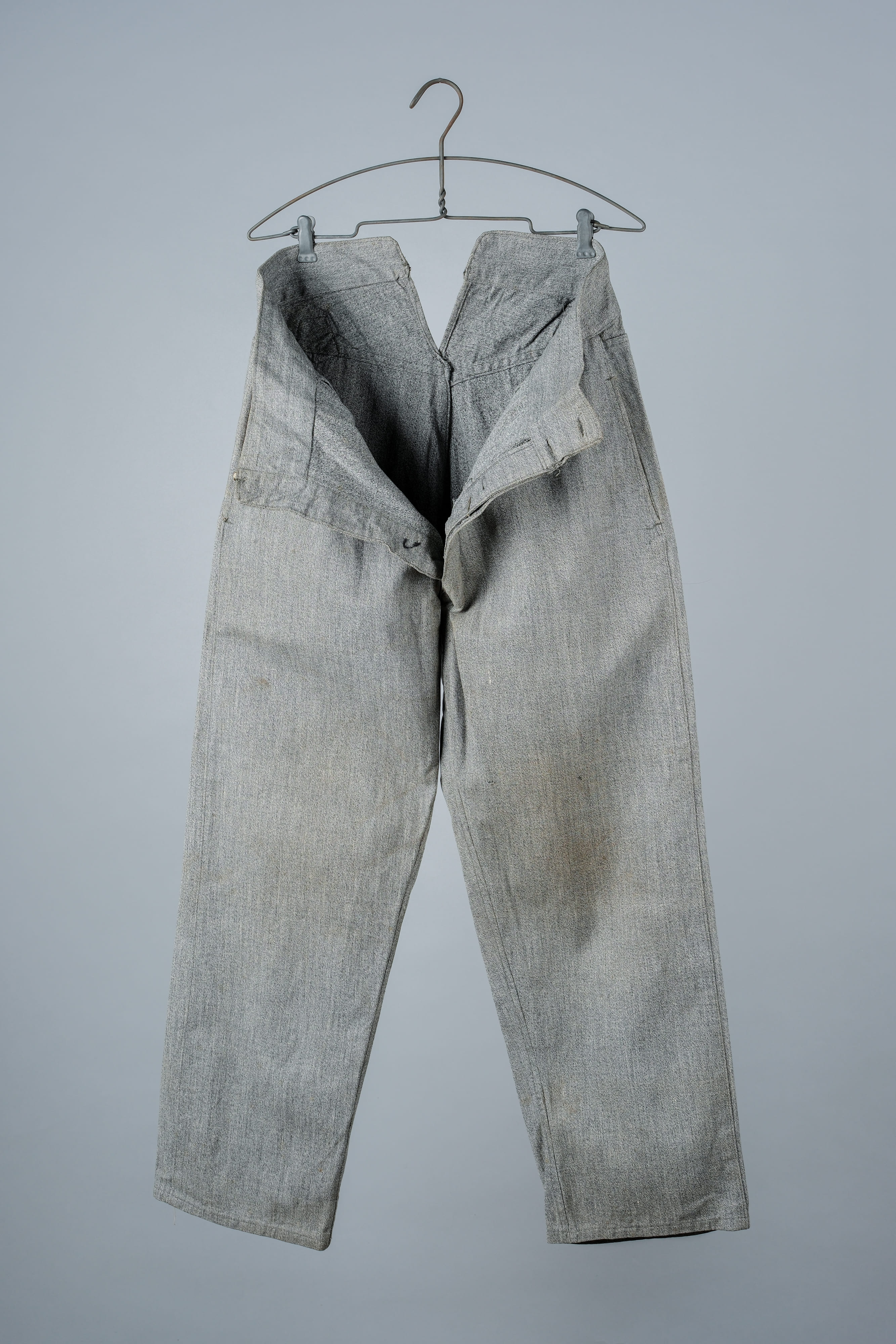 【~10's】WWI Royal Italian Army Salt & Pepper Cotton Work Trousers