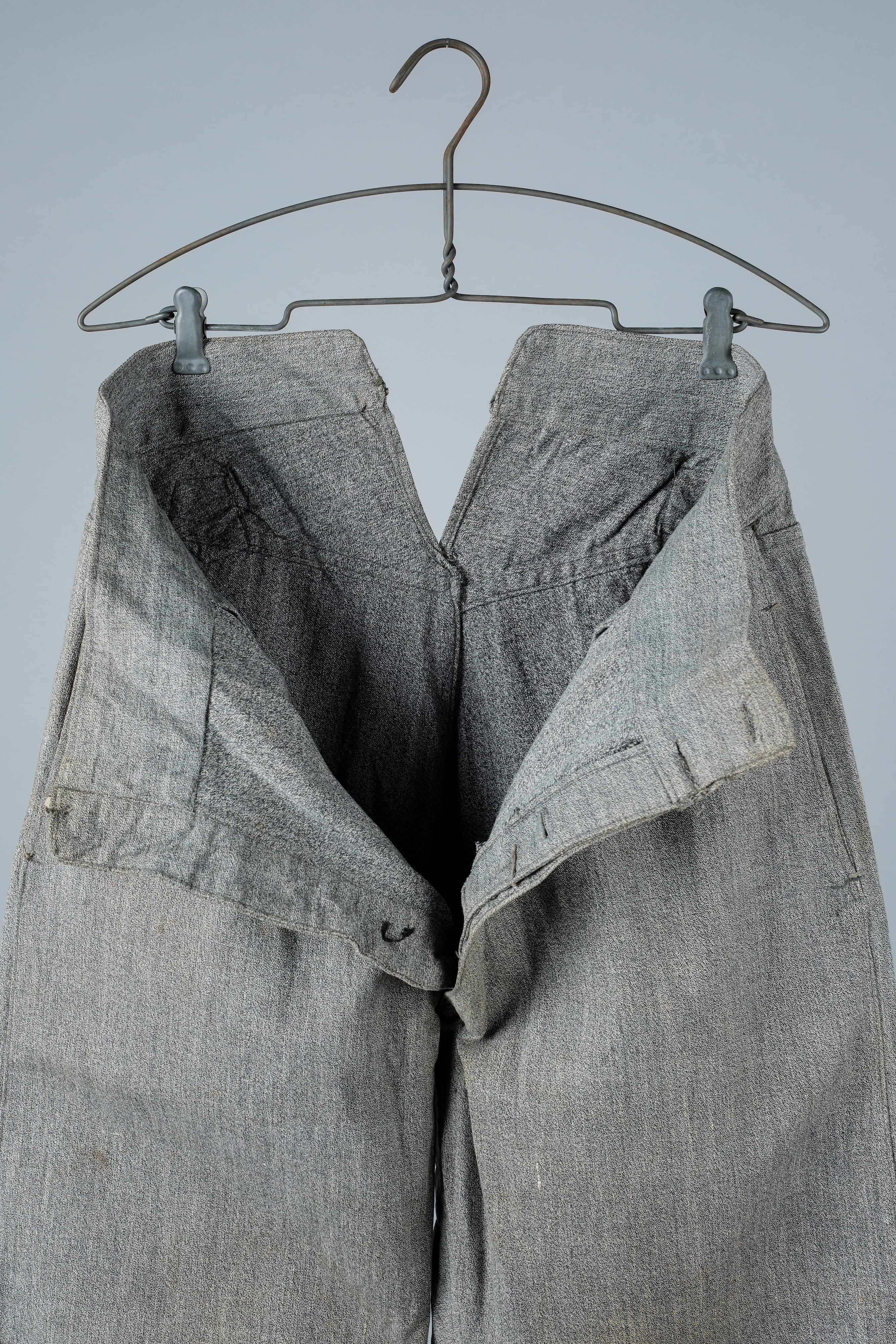 【~10's】WWI Royal Italian Army Salt & Pepper Cotton Work Trousers