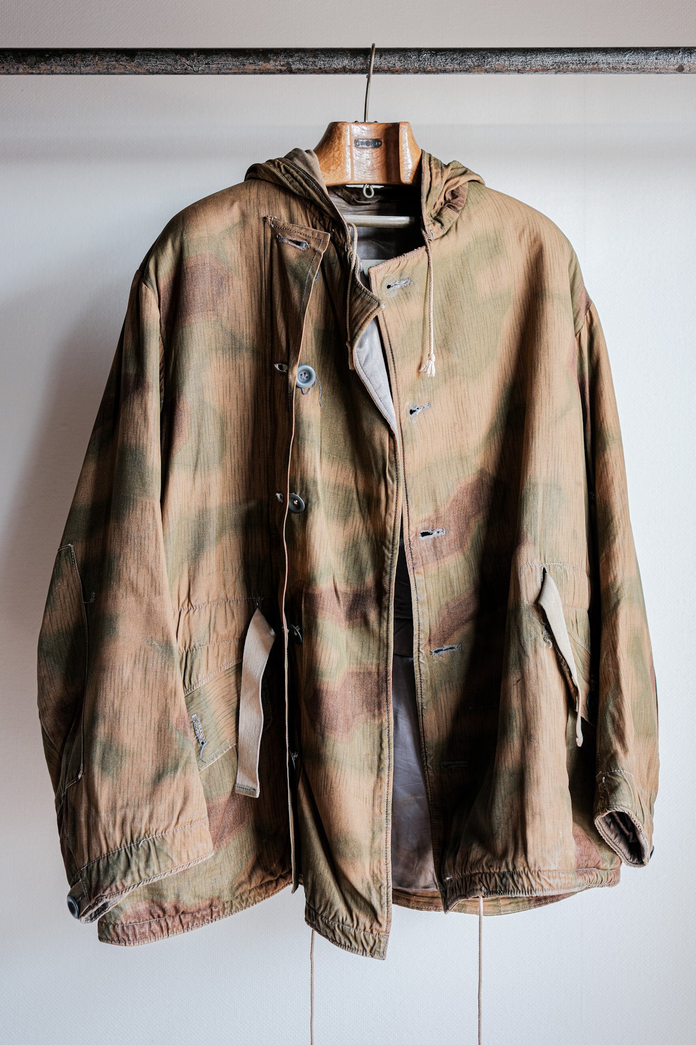 【~40's】WWⅡ German Army Sumpftarnmuster 44 Camouflage 43 Pattern Winter Parka "Wehrmacht"