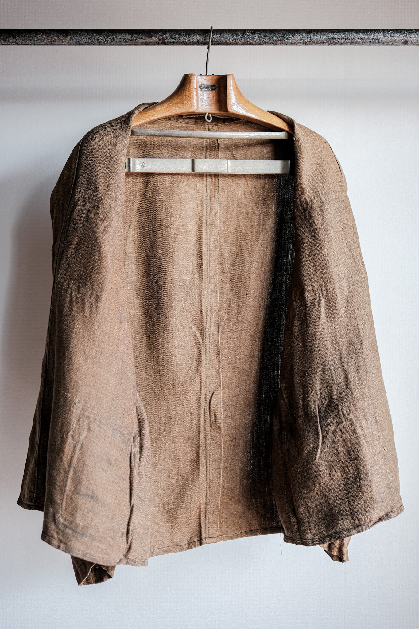 【~40's】WWⅡ German Army Drillich HBT Linen Jacket "Unusual Color" "Wehrmacht"