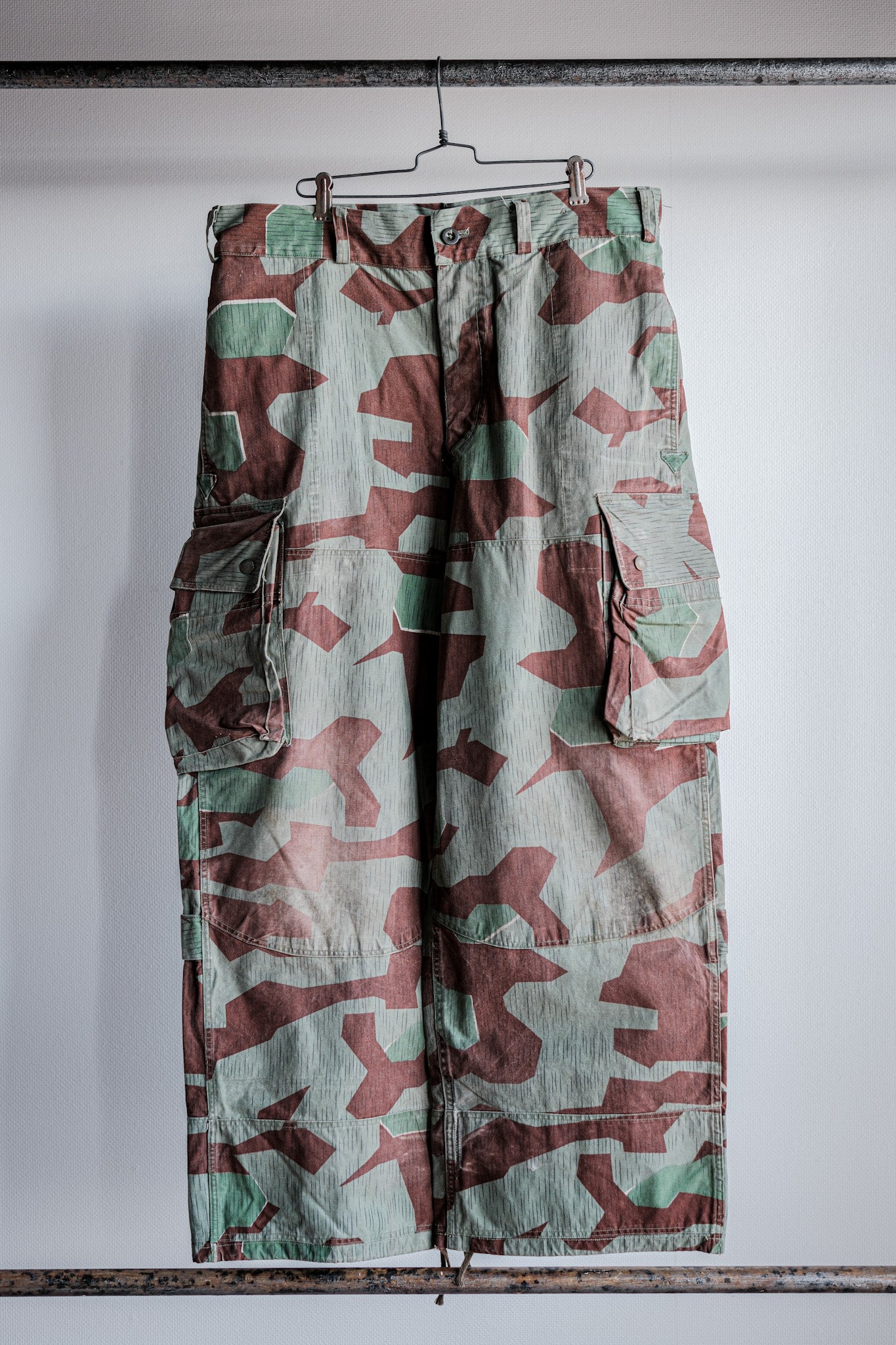 【~50's】German Army Splinter Camouflage Paratrooper Trousers Size.177-100