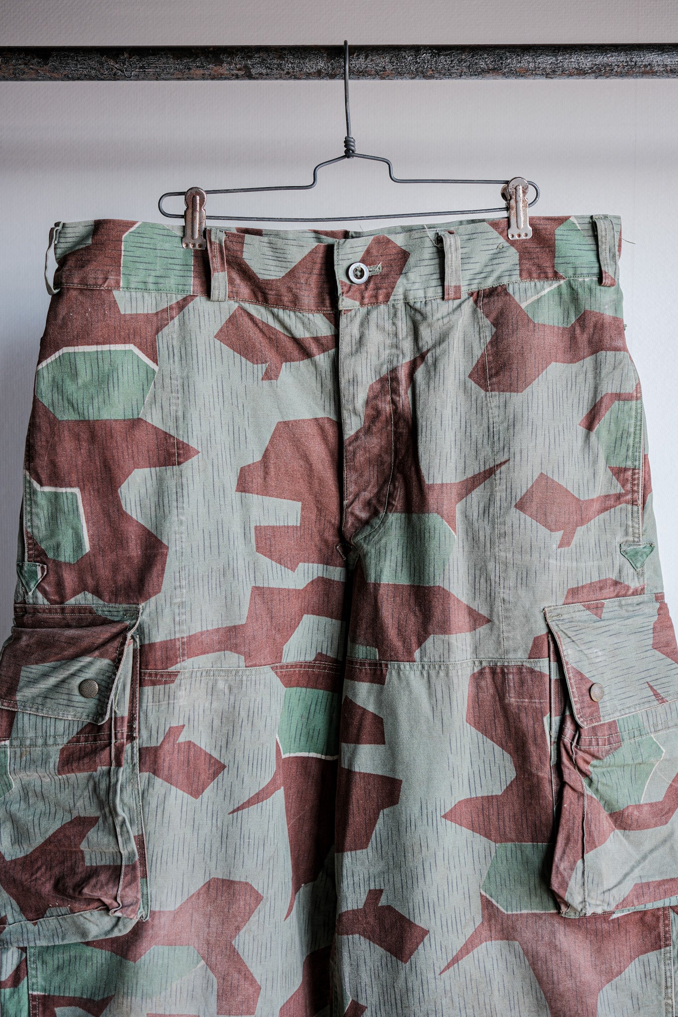 【~50's】German Army Splinter Camouflage Paratrooper Trousers Size.177-100