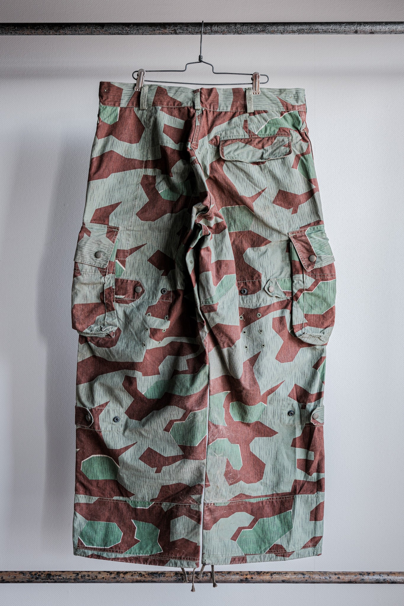 【~50's】German Army Splinter Camouflage Paratrooper Trousers Size.177-100