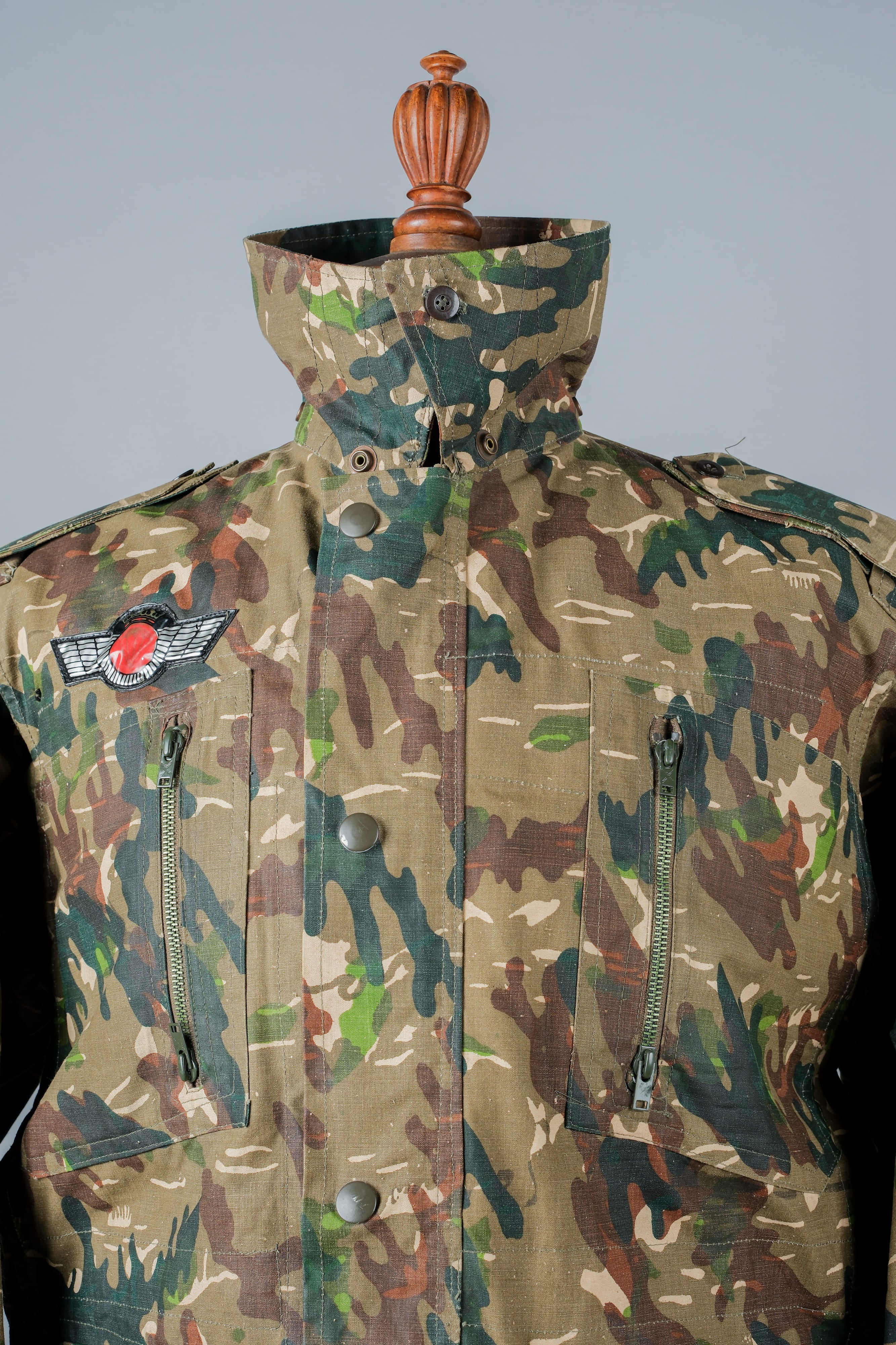 【~60's】Spanish Army Brown Amoeba Camouflage Paratrooper Jacket Size.2