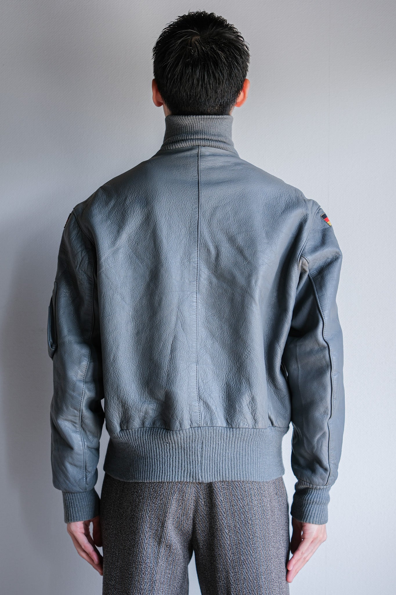 【~70’s】West German Air Force Pilot Leather Jacket Size.6