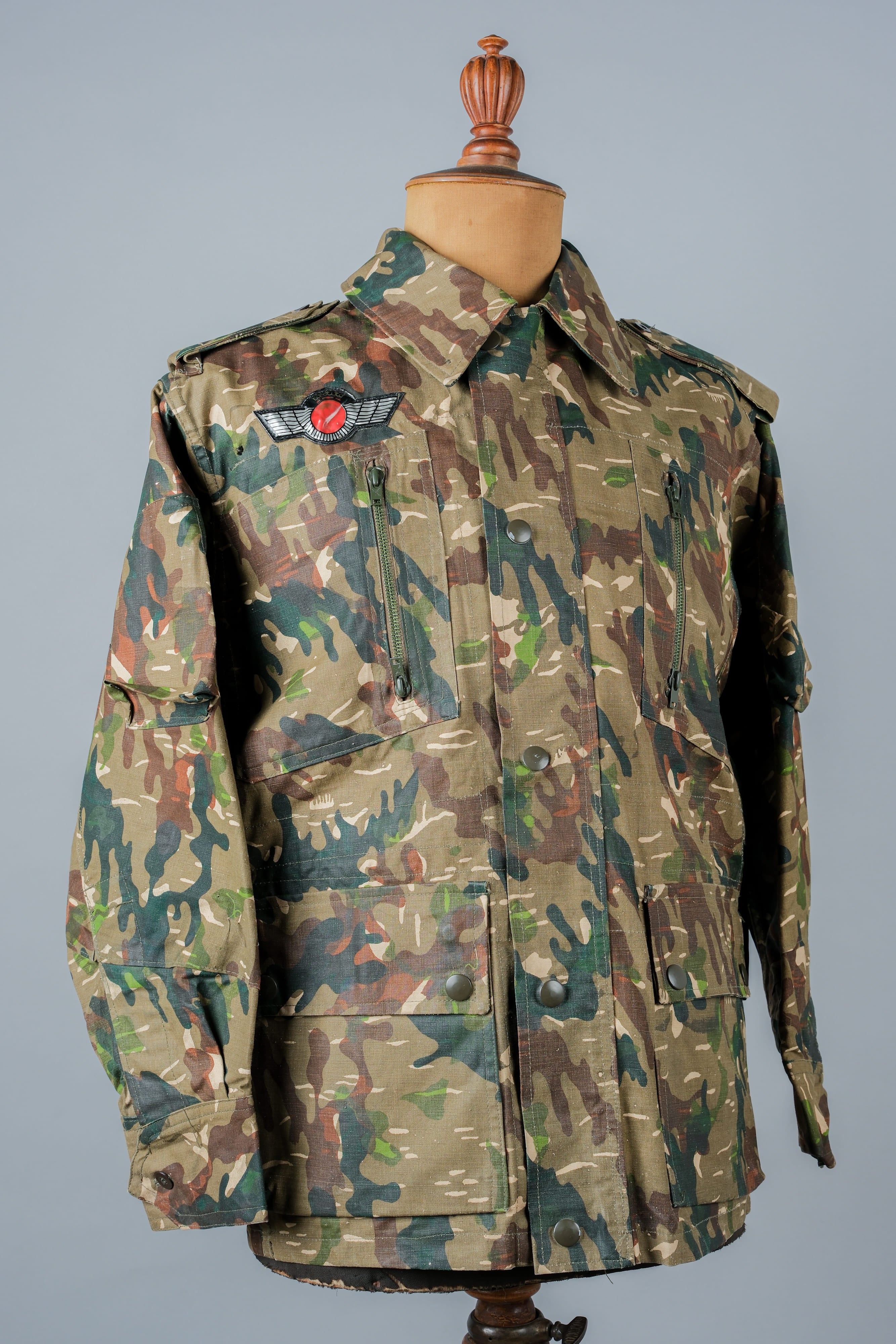 【~60's】Spanish Army Brown Amoeba Camouflage Paratrooper Jacket Size.2