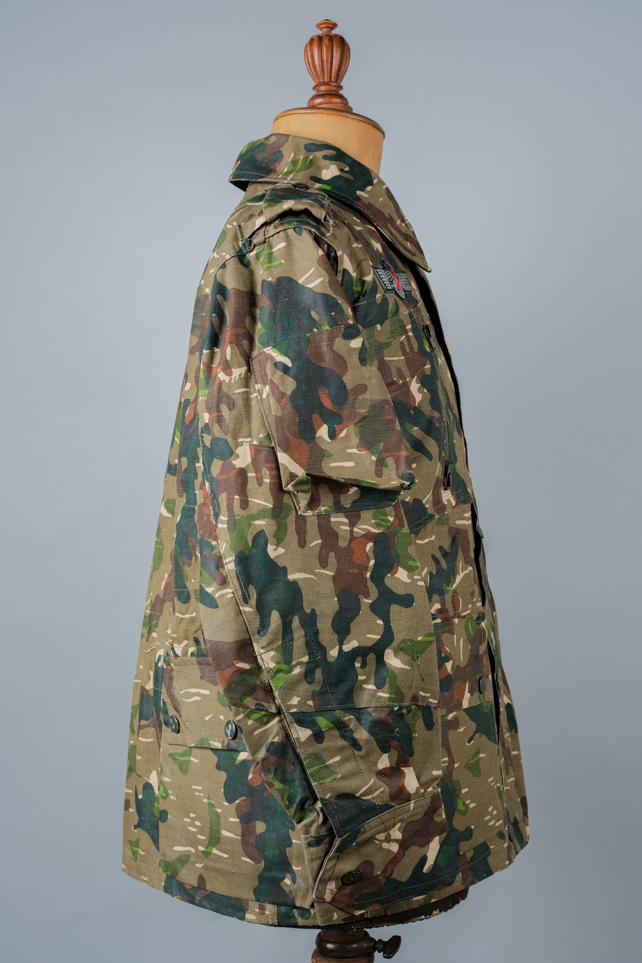 【~60's】Spanish Army Brown Amoeba Camouflage Paratrooper Jacket Size.2