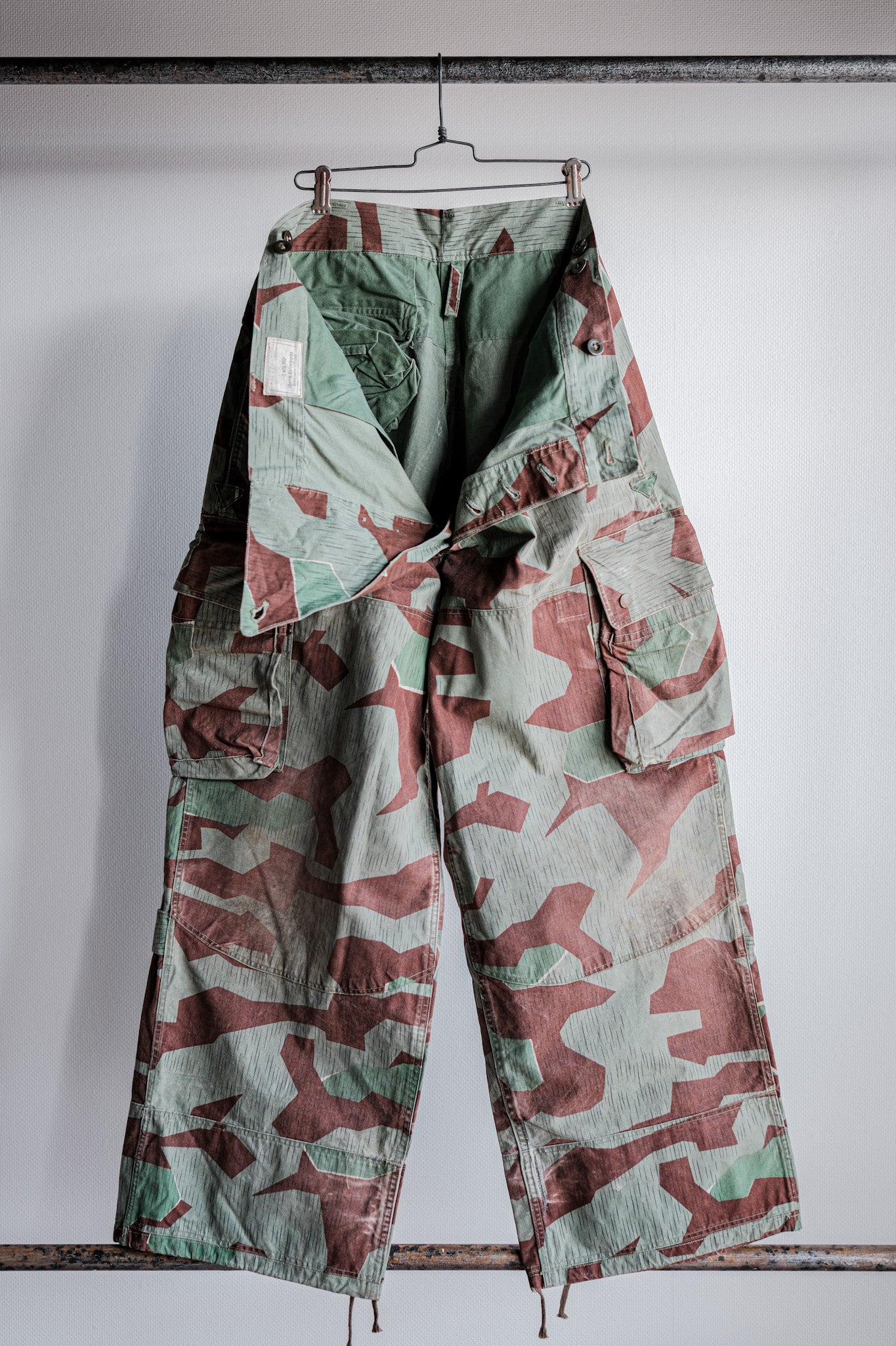 【~50's】German Army Splinter Camouflage Paratrooper Trousers Size.177-100
