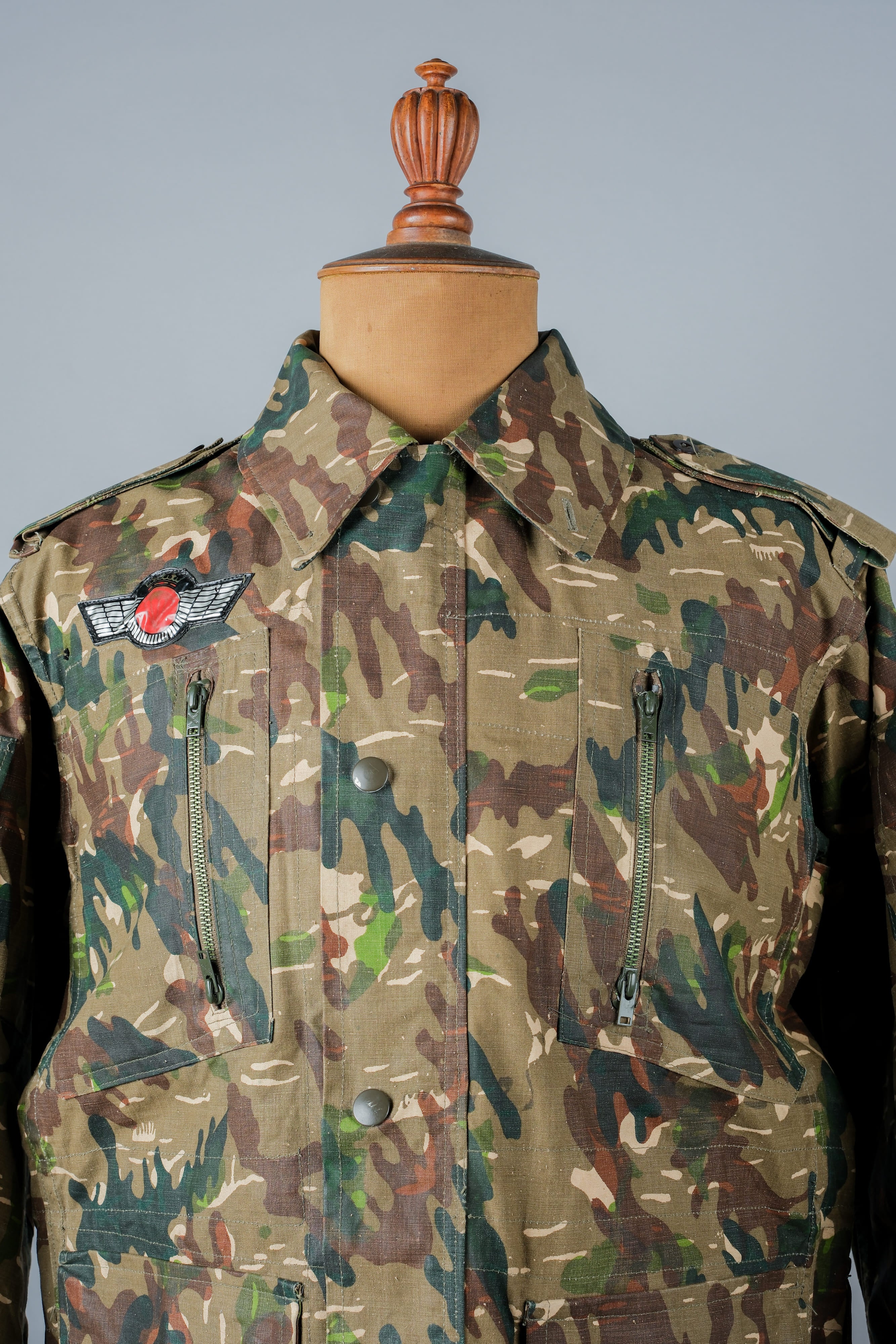 【~60's】Spanish Army Brown Amoeba Camouflage Paratrooper Jacket Size.2