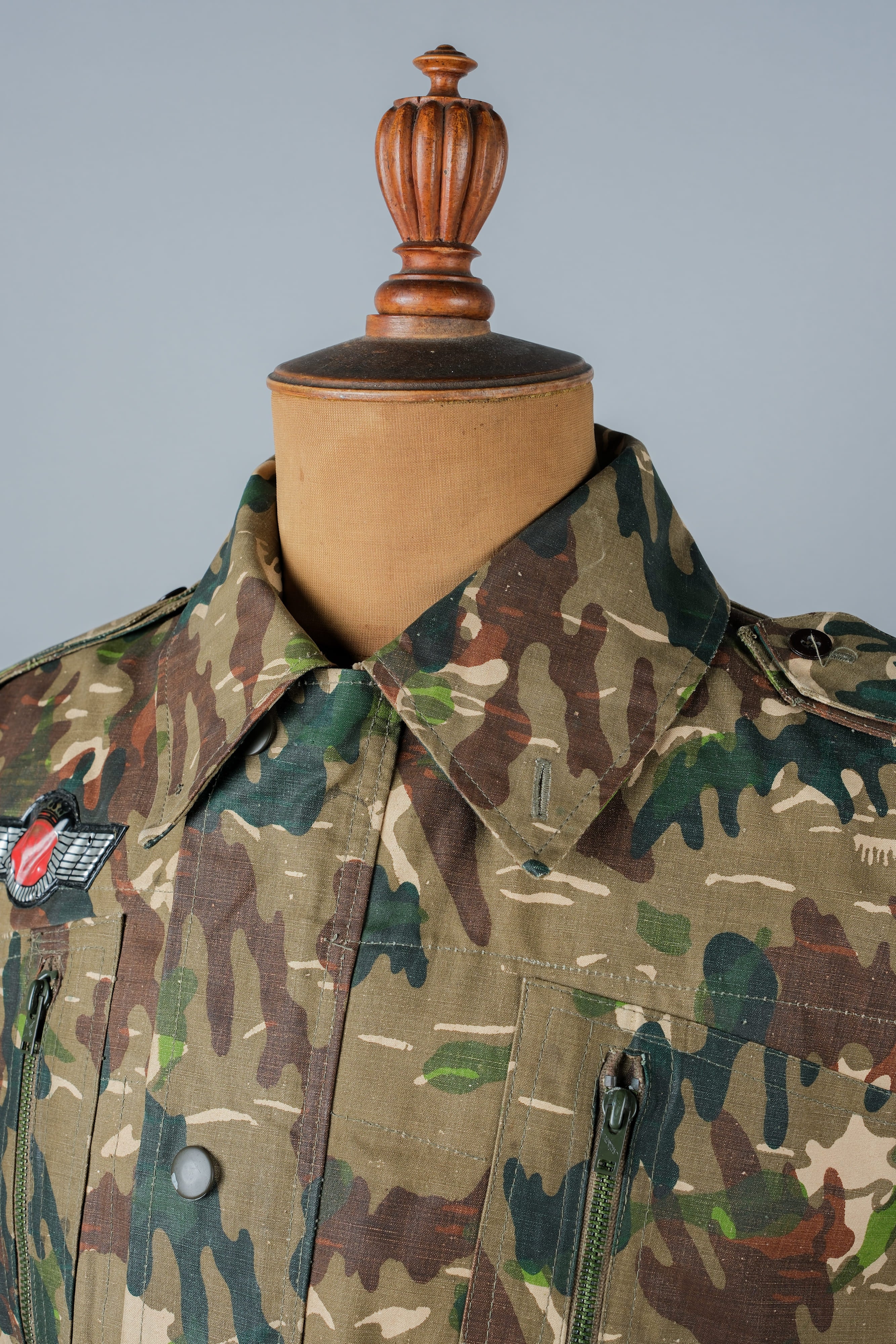 【~60's】Spanish Army Brown Amoeba Camouflage Paratrooper Jacket Size.2