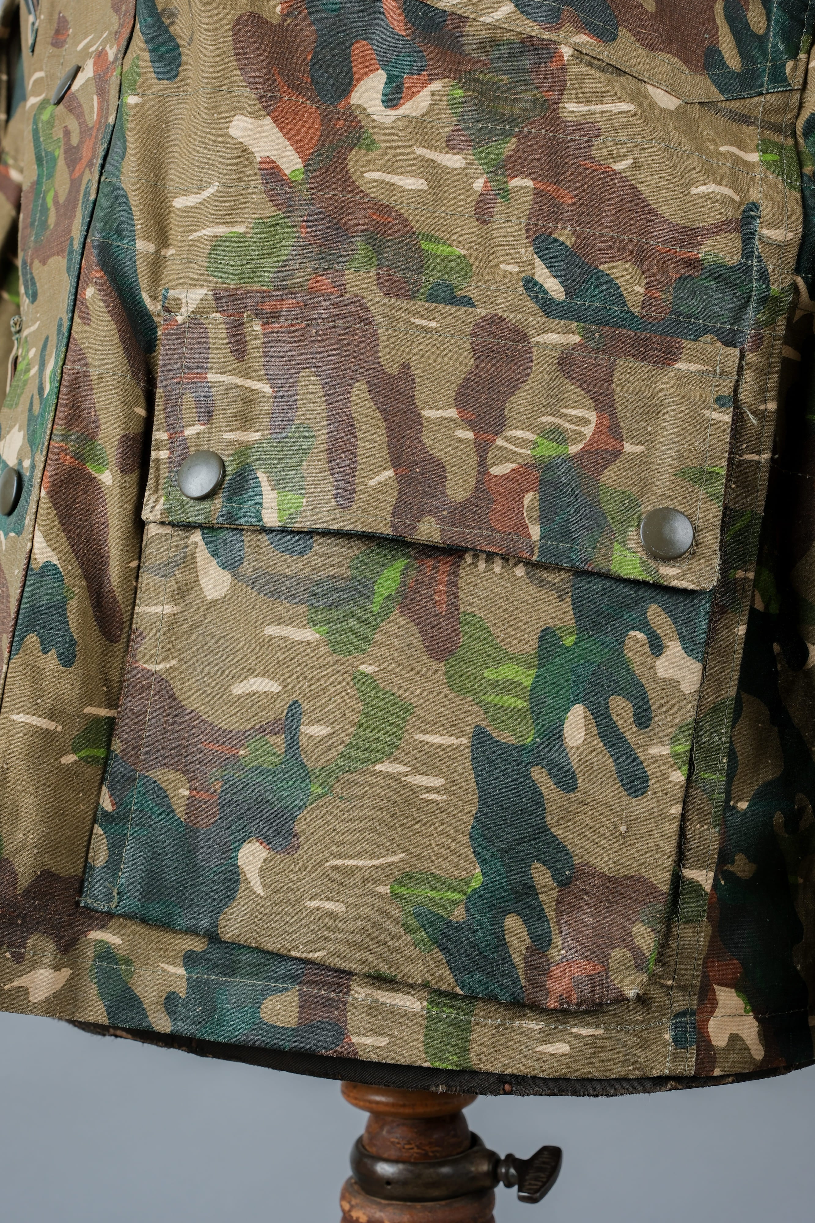 【~60's】Spanish Army Brown Amoeba Camouflage Paratrooper Jacket Size.2
