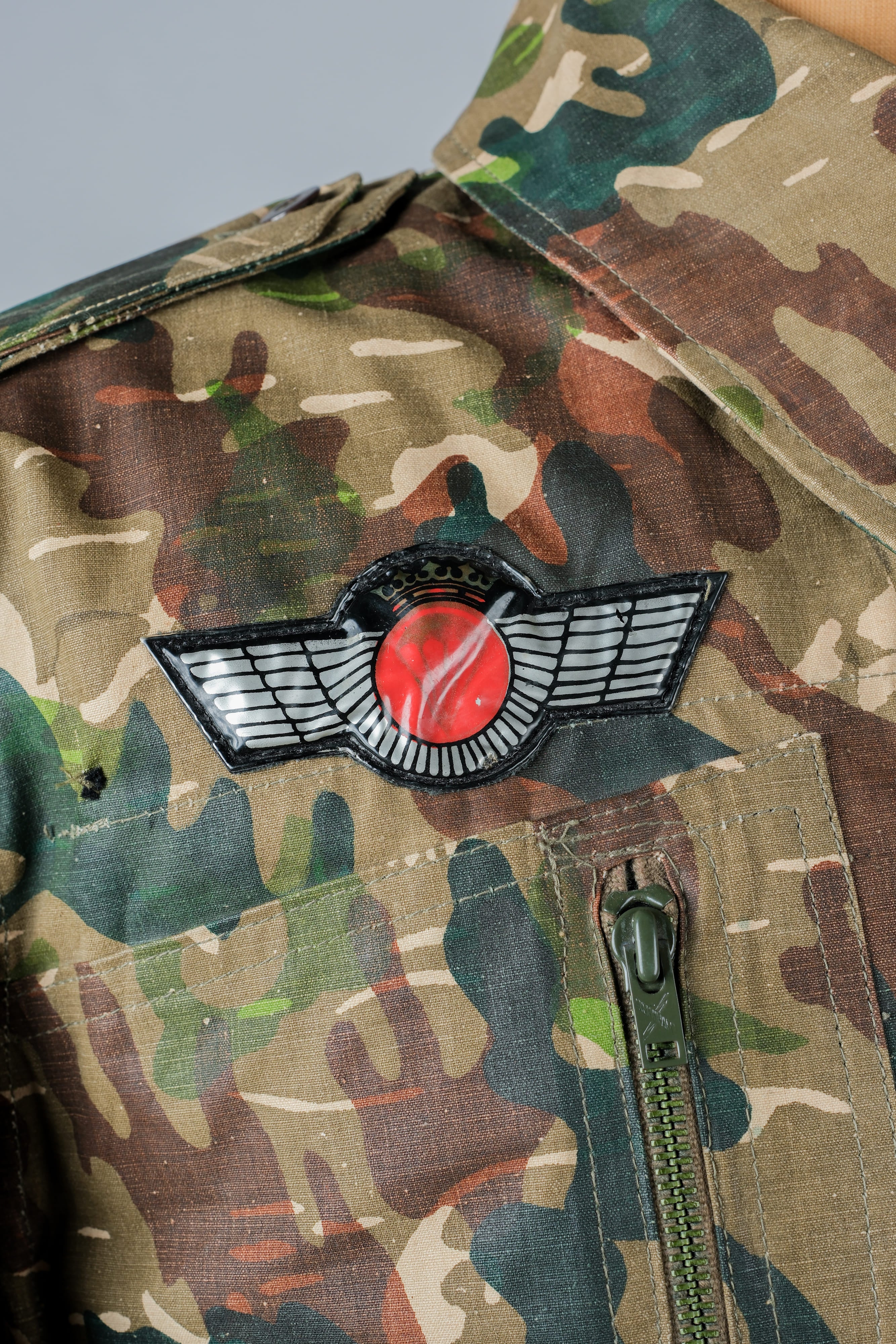 【~60's】Spanish Army Brown Amoeba Camouflage Paratrooper Jacket Size.2