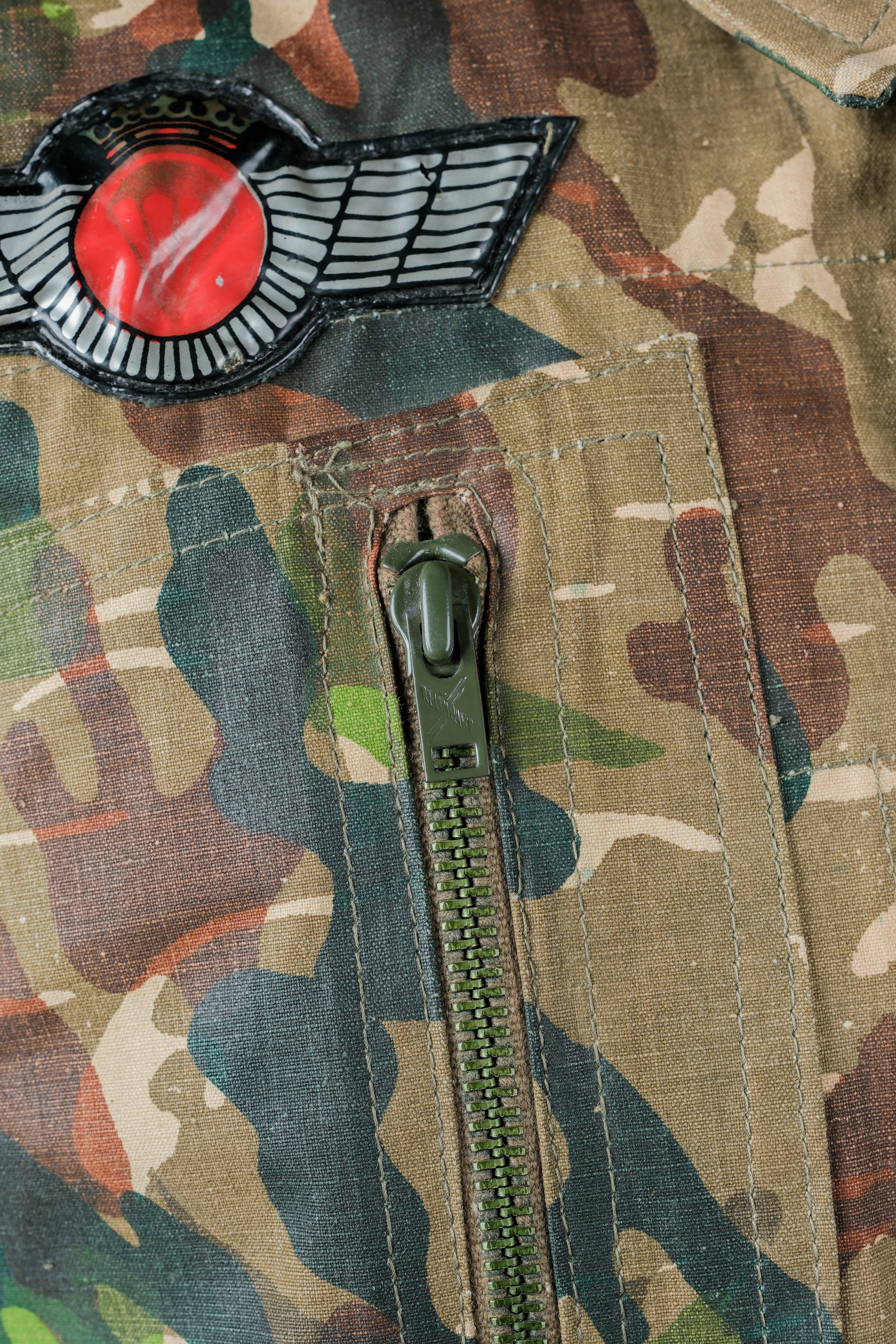 【~60's】Spanish Army Brown Amoeba Camouflage Paratrooper Jacket Size.2