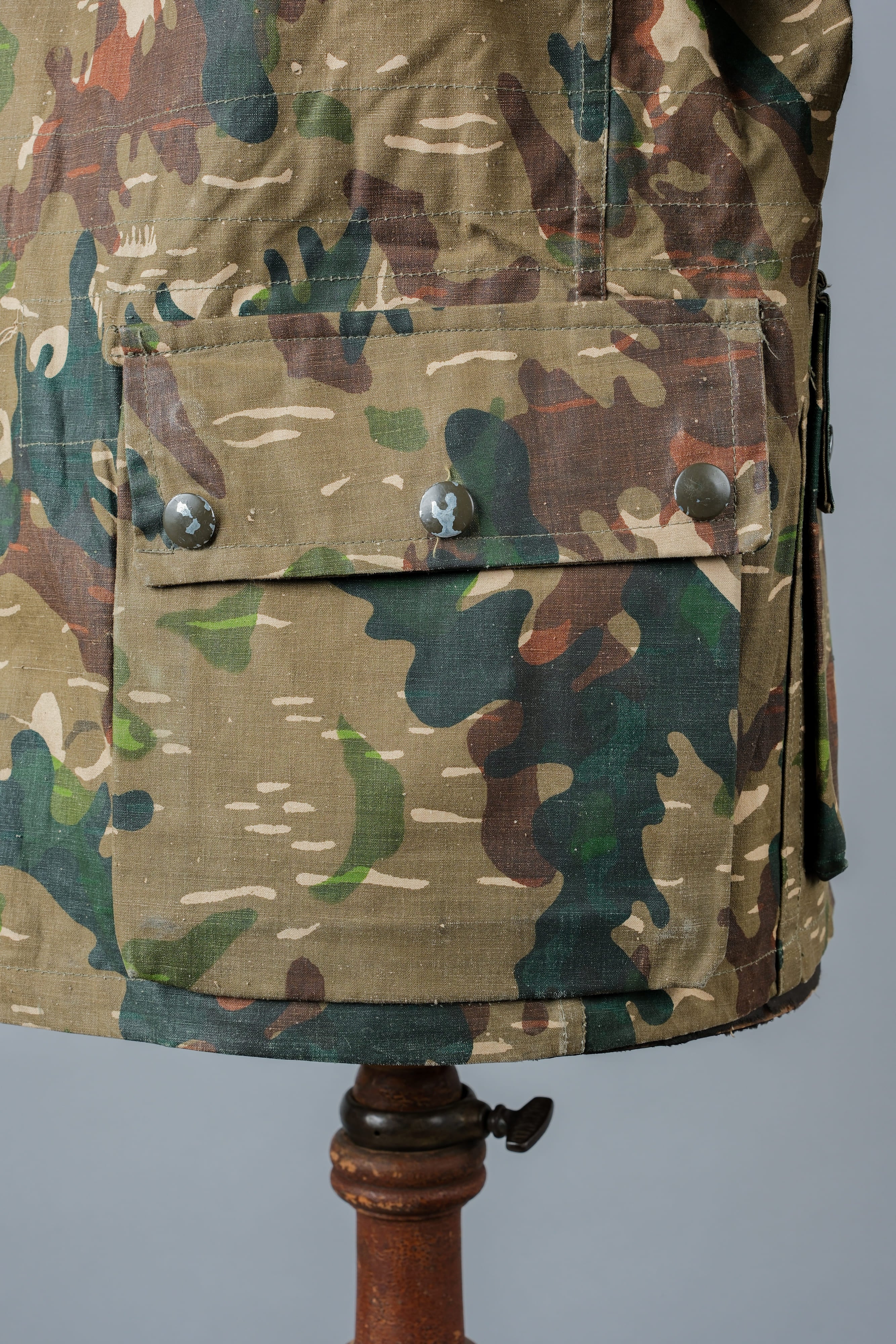【~60's】Spanish Army Brown Amoeba Camouflage Paratrooper Jacket Size.2