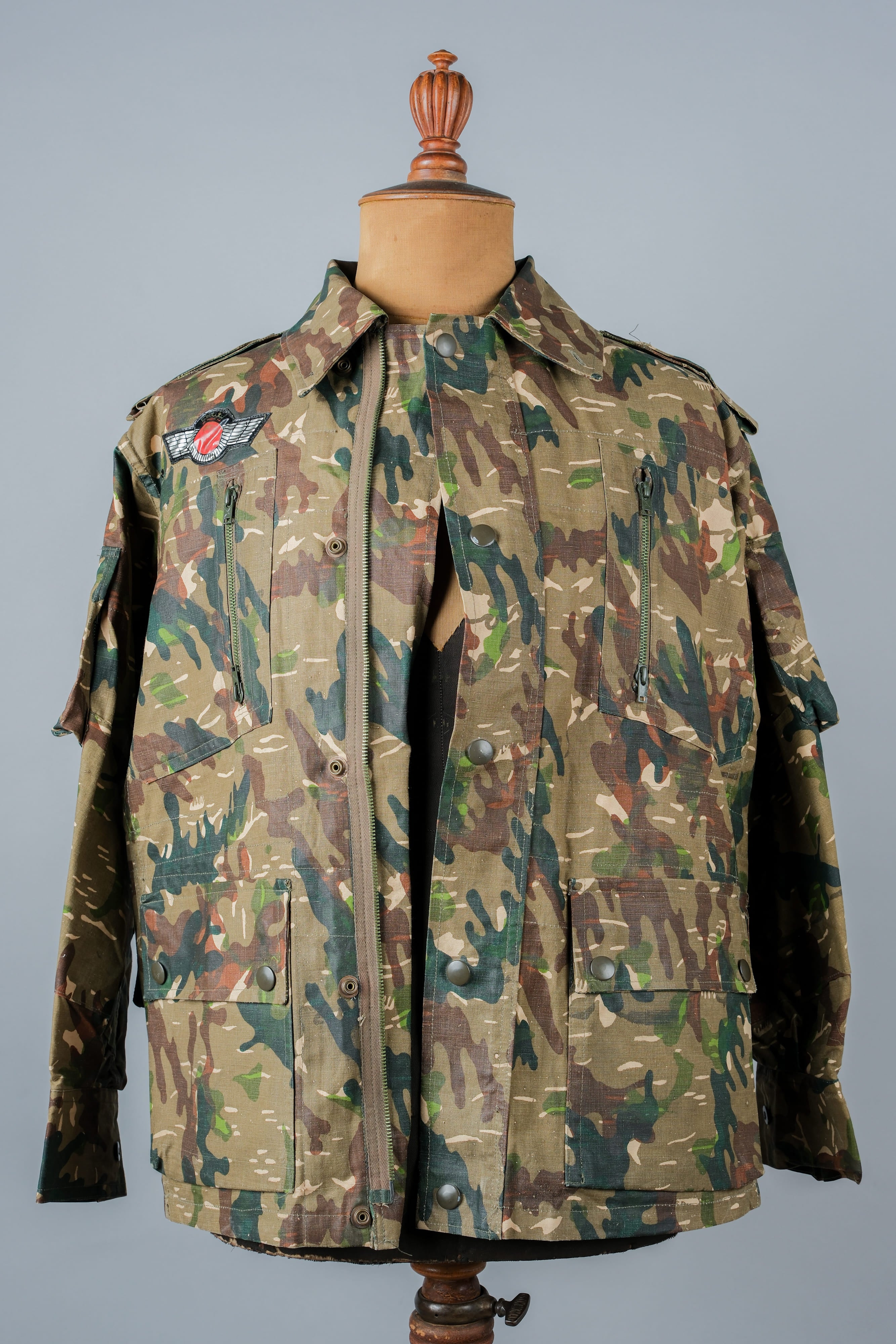 【~60's】Spanish Army Brown Amoeba Camouflage Paratrooper Jacket Size.2