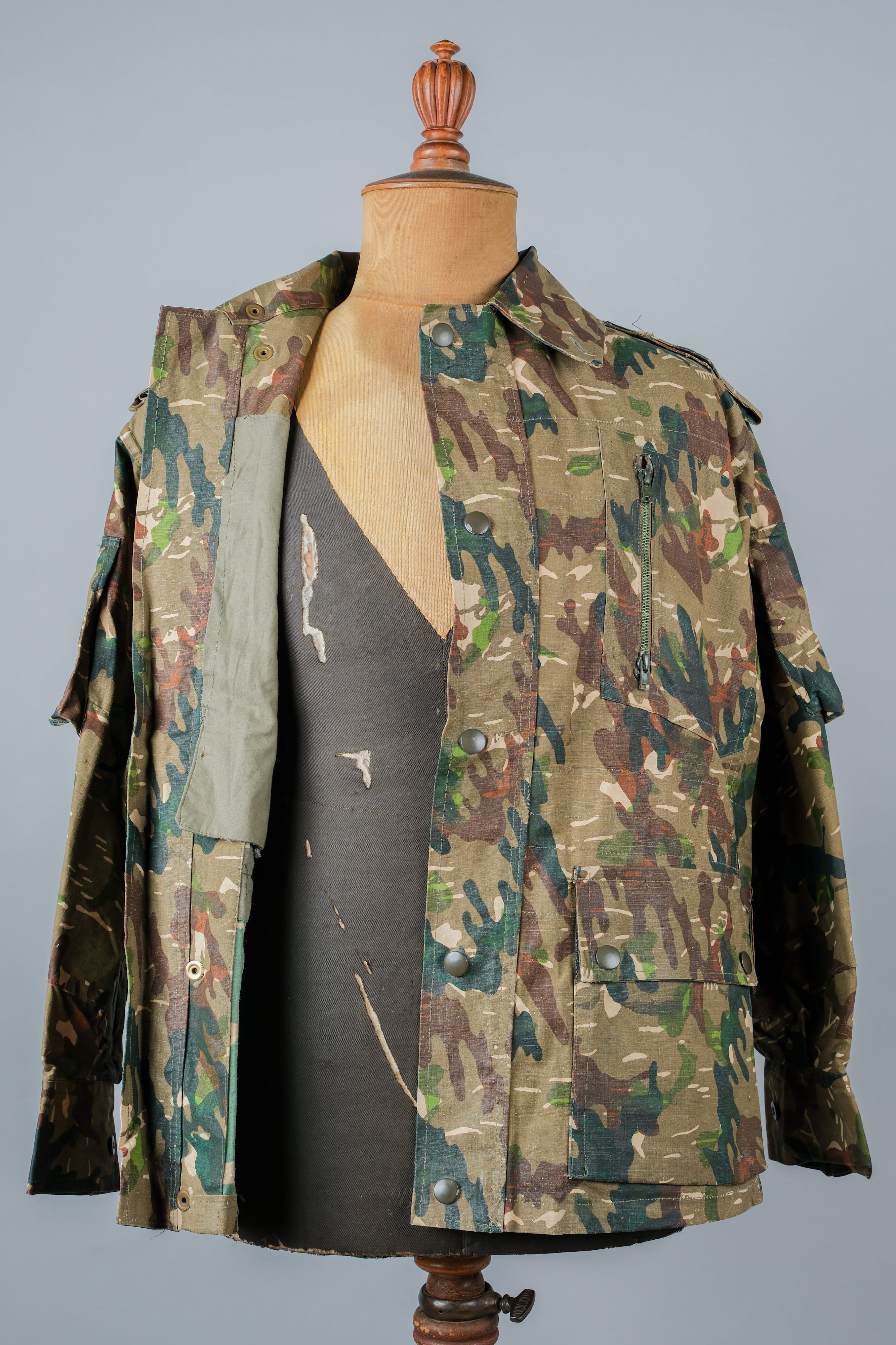 【~60's】Spanish Army Brown Amoeba Camouflage Paratrooper Jacket Size.2