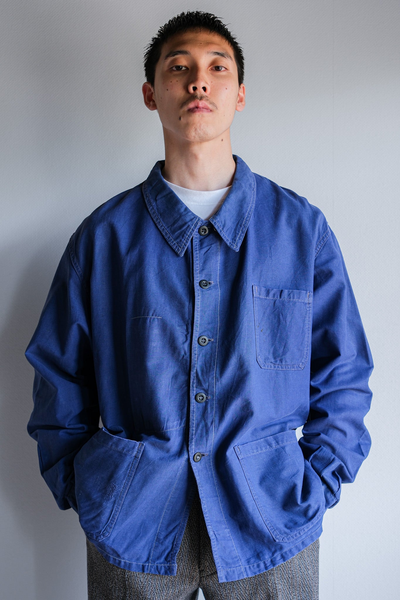 【~50's】French Vintage Blue Metis Work Jacket