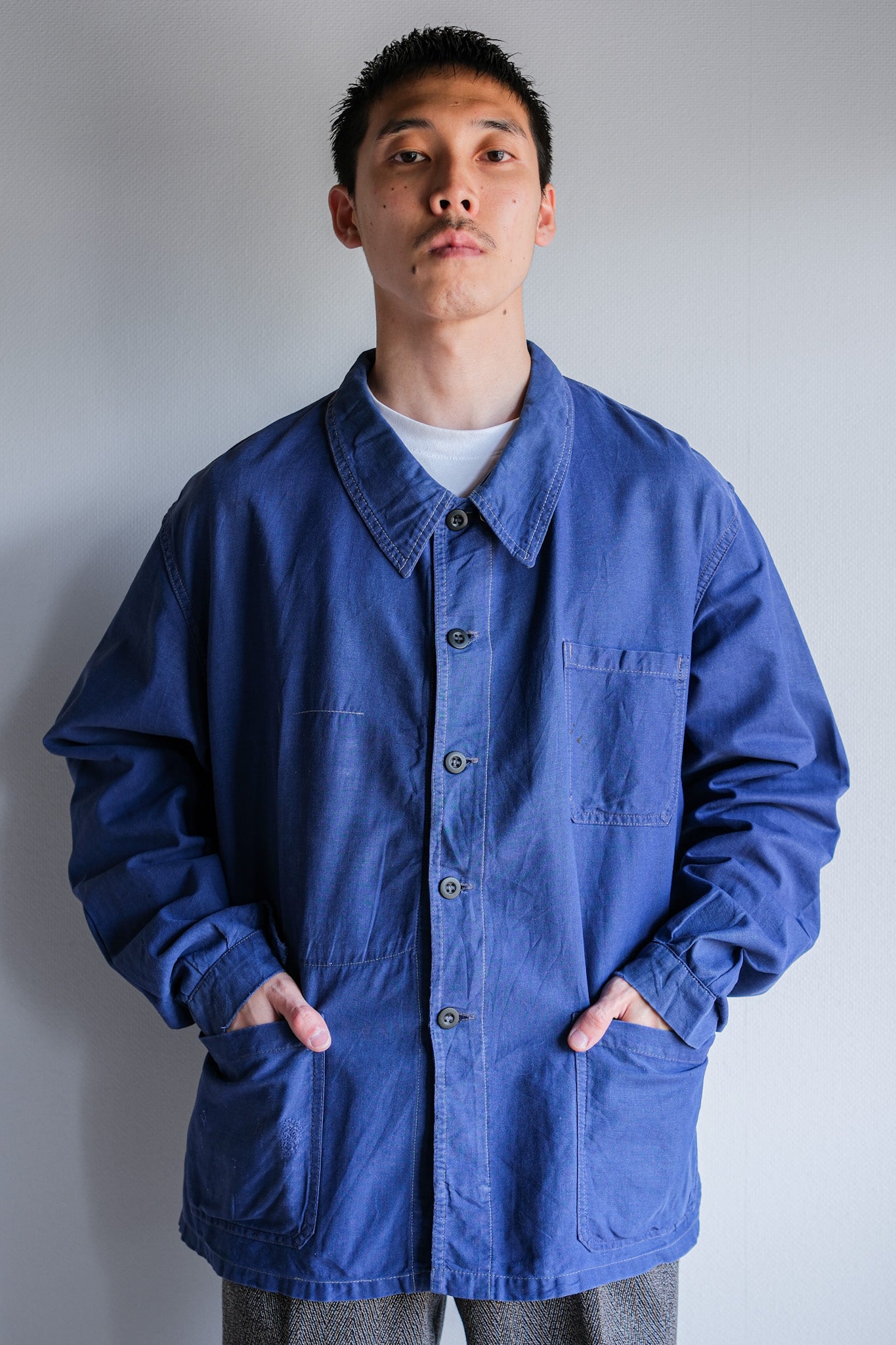 【~50's】French Vintage Blue Metis Work Jacket