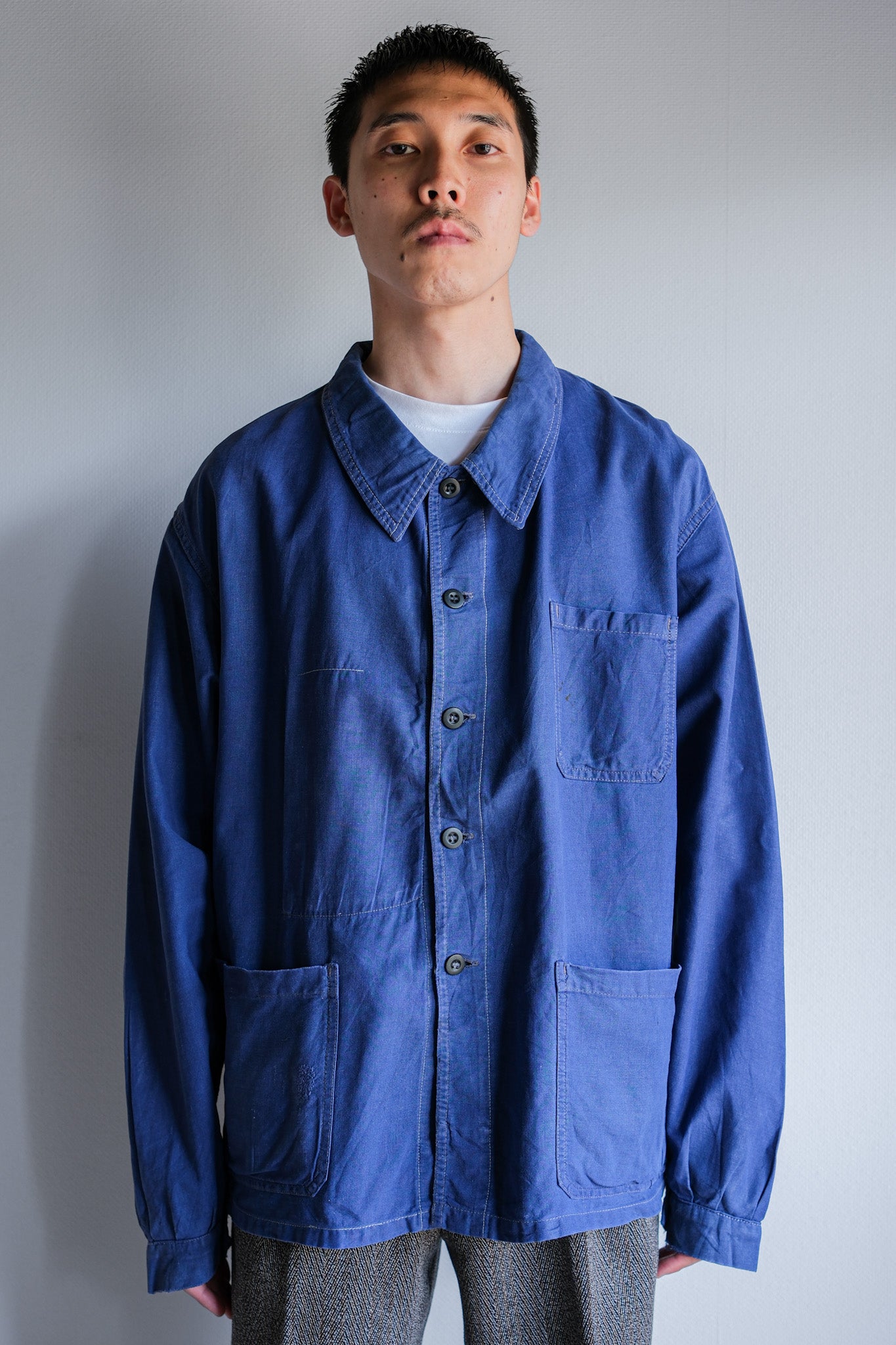 【~50's】French Vintage Blue Metis Work Jacket