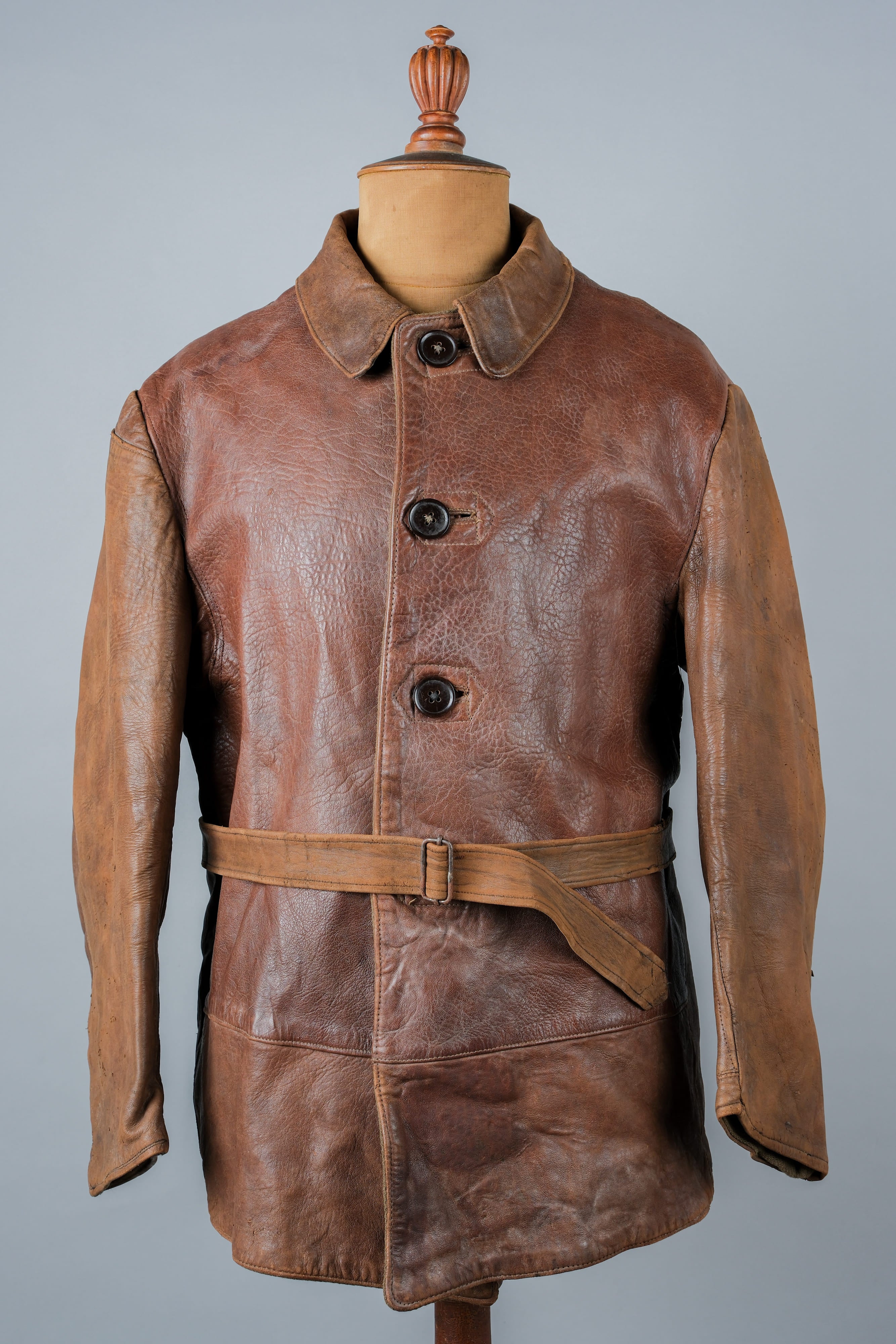 【~40's】British Army Jerkin Leather Jacket "Modified"