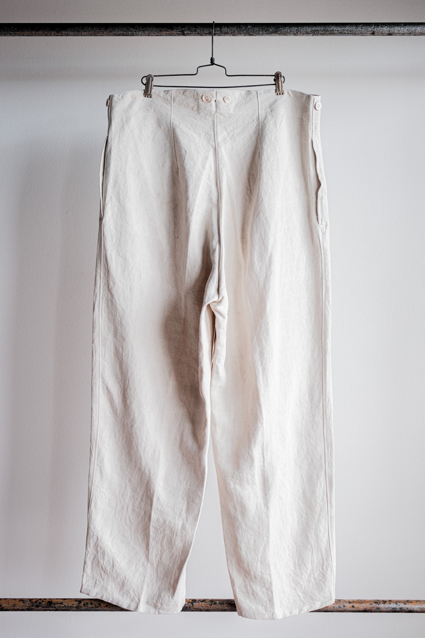 【~40's】WWⅡ German Navy Linen Bespoke Trousers "Kriegsmarine"