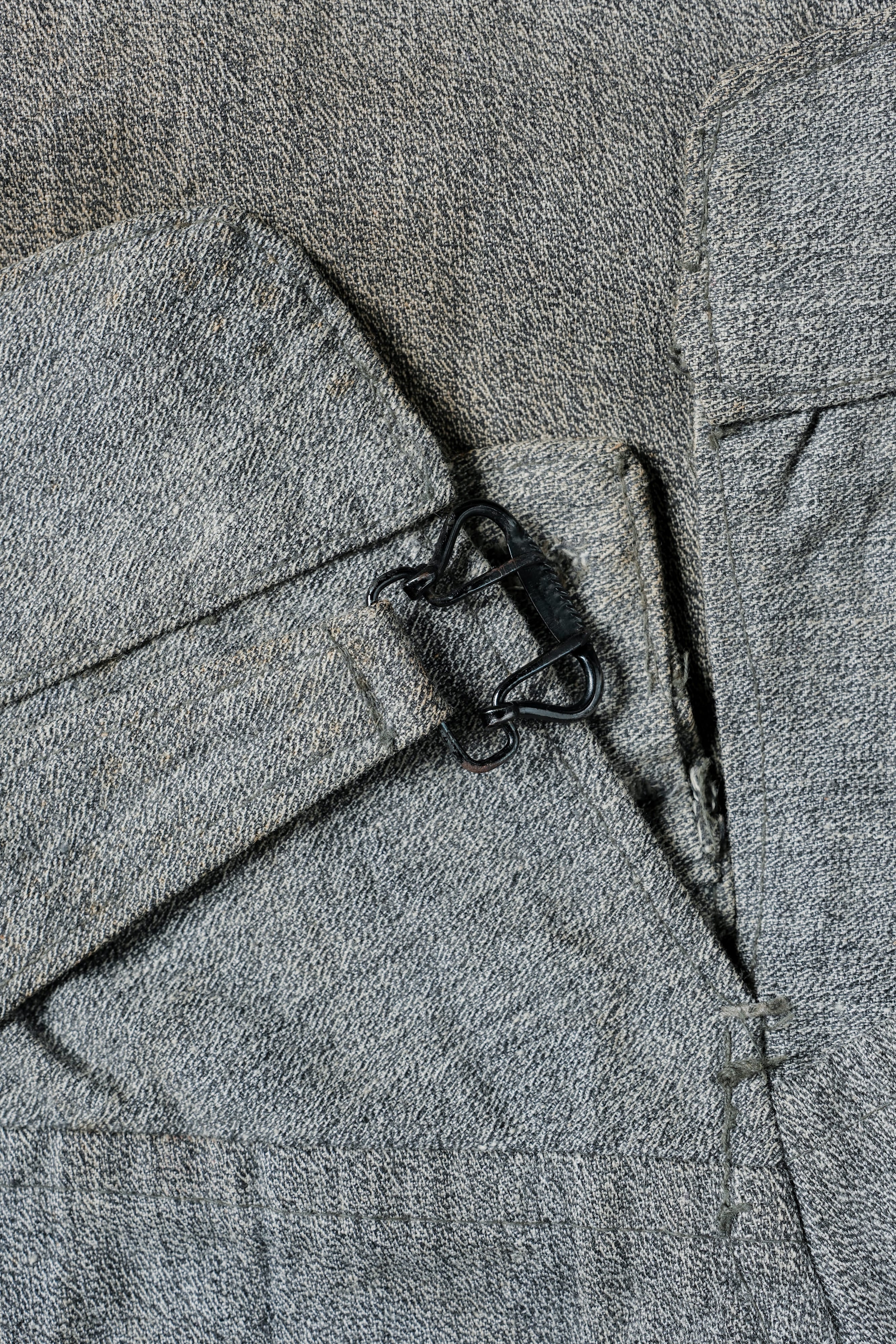 【~10's】WWI Royal Italian Army Salt & Pepper Cotton Work Trousers