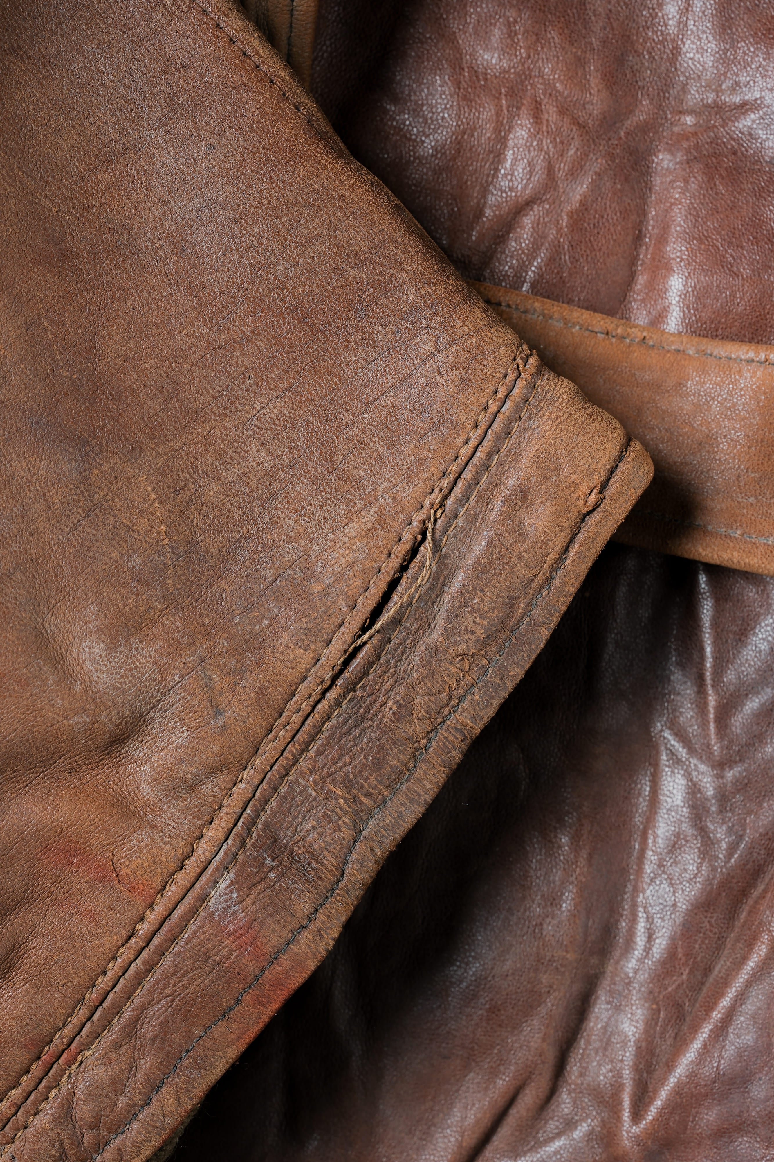 【~40's】British Army Jerkin Leather Jacket "Modified"