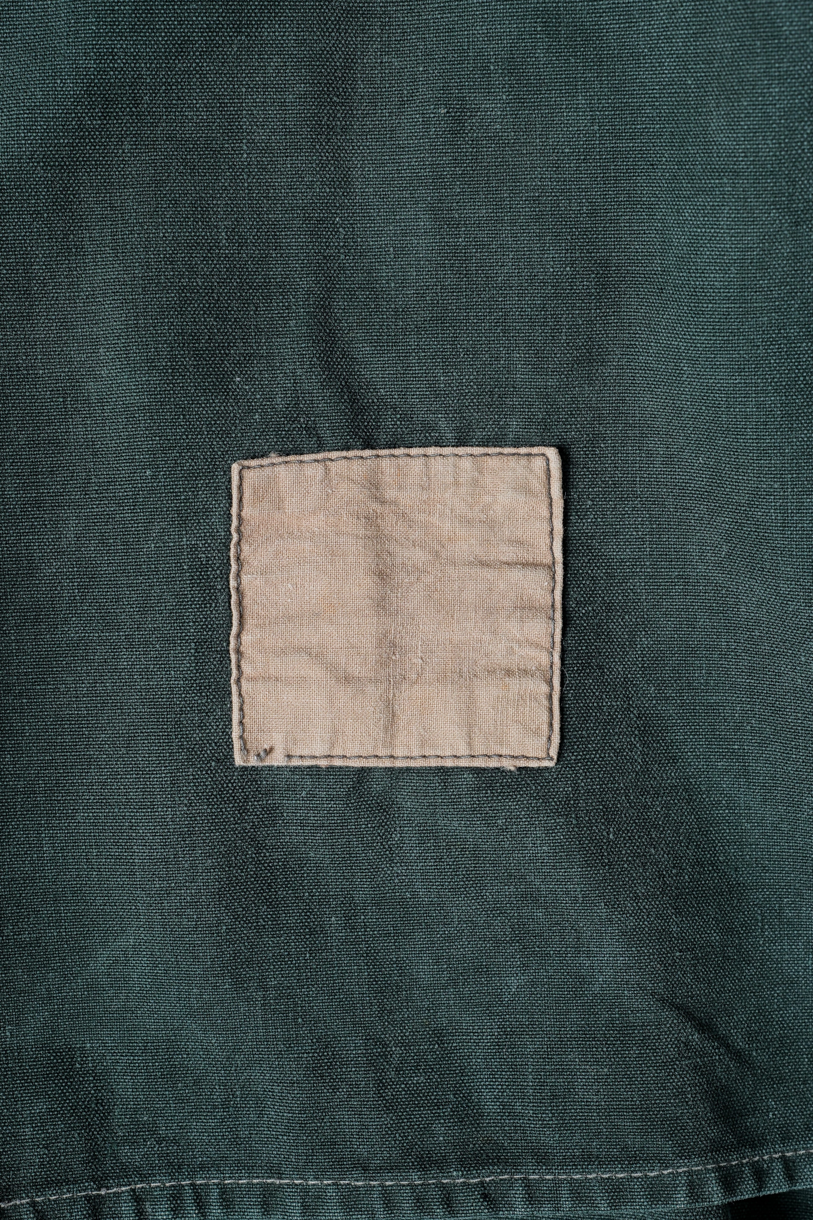 【~40's】WWII French CJF Green Cotton Linen Double Breasted Jacket "Modified"
