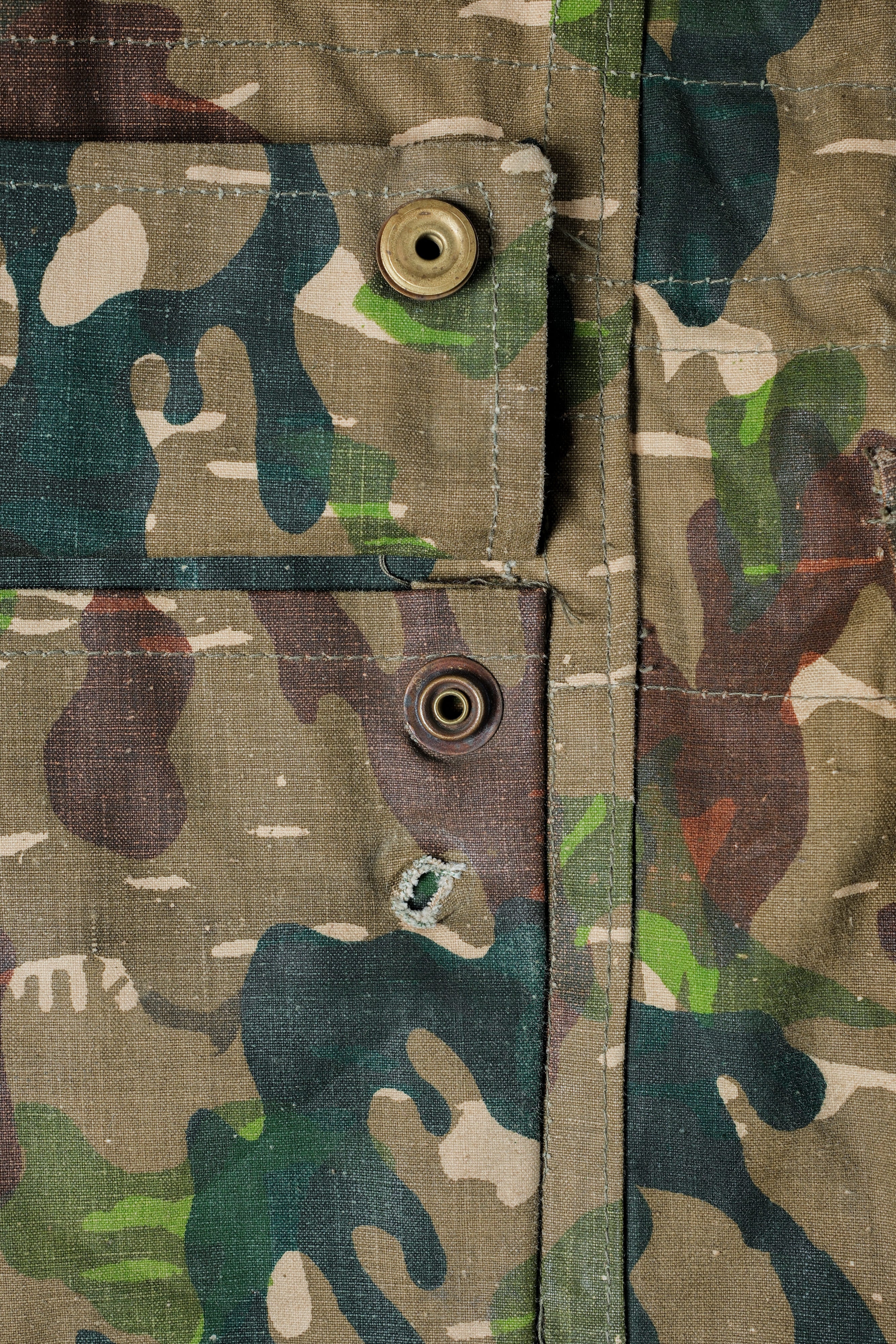 【~60's】Spanish Army Brown Amoeba Camouflage Paratrooper Jacket Size.2