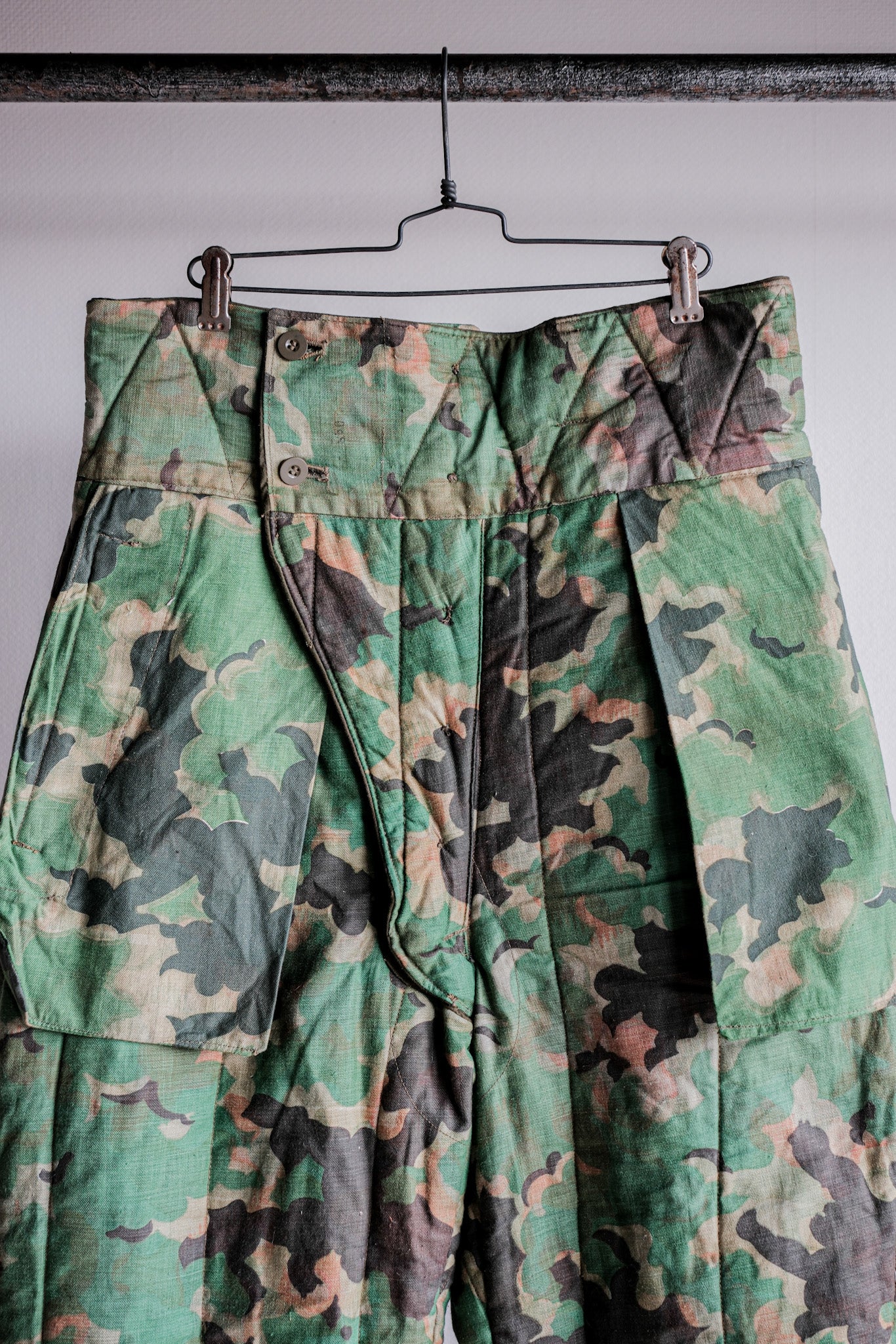 【~50's】Czechoslovakian Air Force Dubaky Camouflage Reversible Trousers Size.2B "Dead Stock"