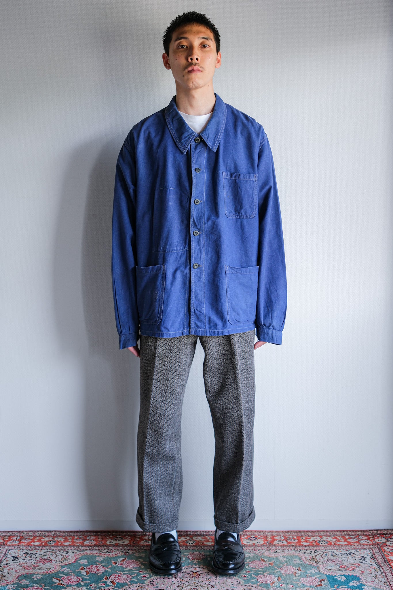 【~50's】French Vintage Blue Metis Work Jacket