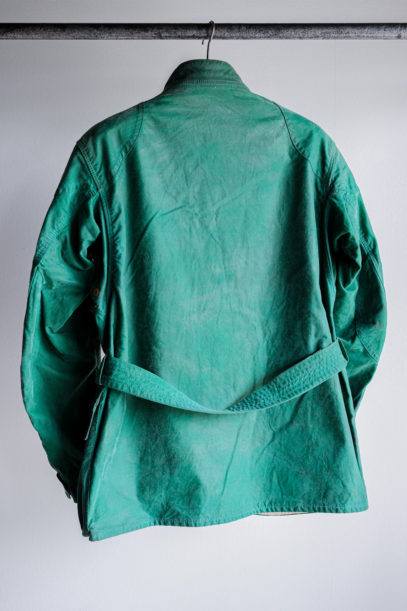 【~60's】Vintage Belstaff Green Waxed Jacket Size.38 "TRIALMASTER"