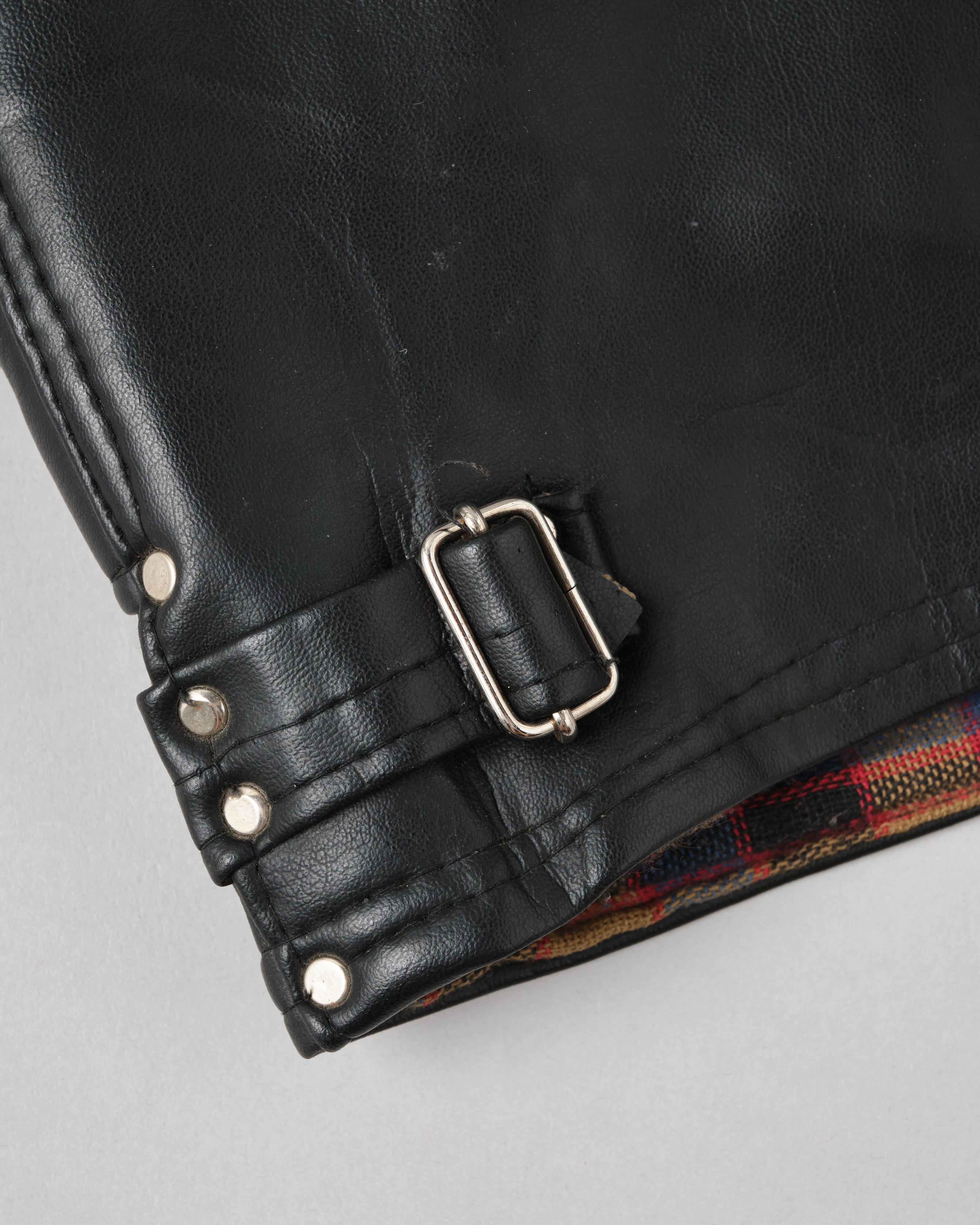 【~60’s】Italian Vintage Black Leather Shooting Vest
