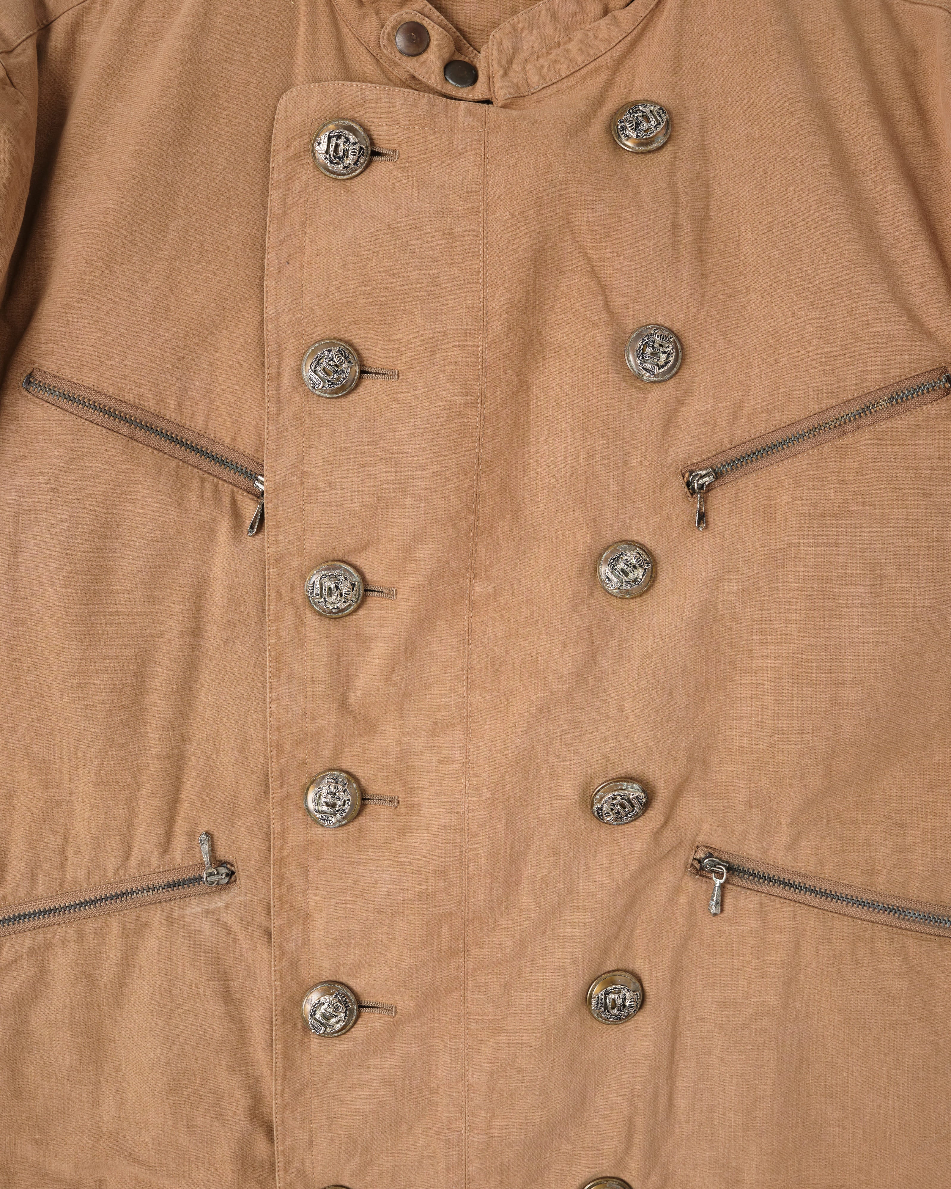 【~80's】Old Marithé François Girbaud Moment Due German Motorcycle Type Double Breasted Jacket