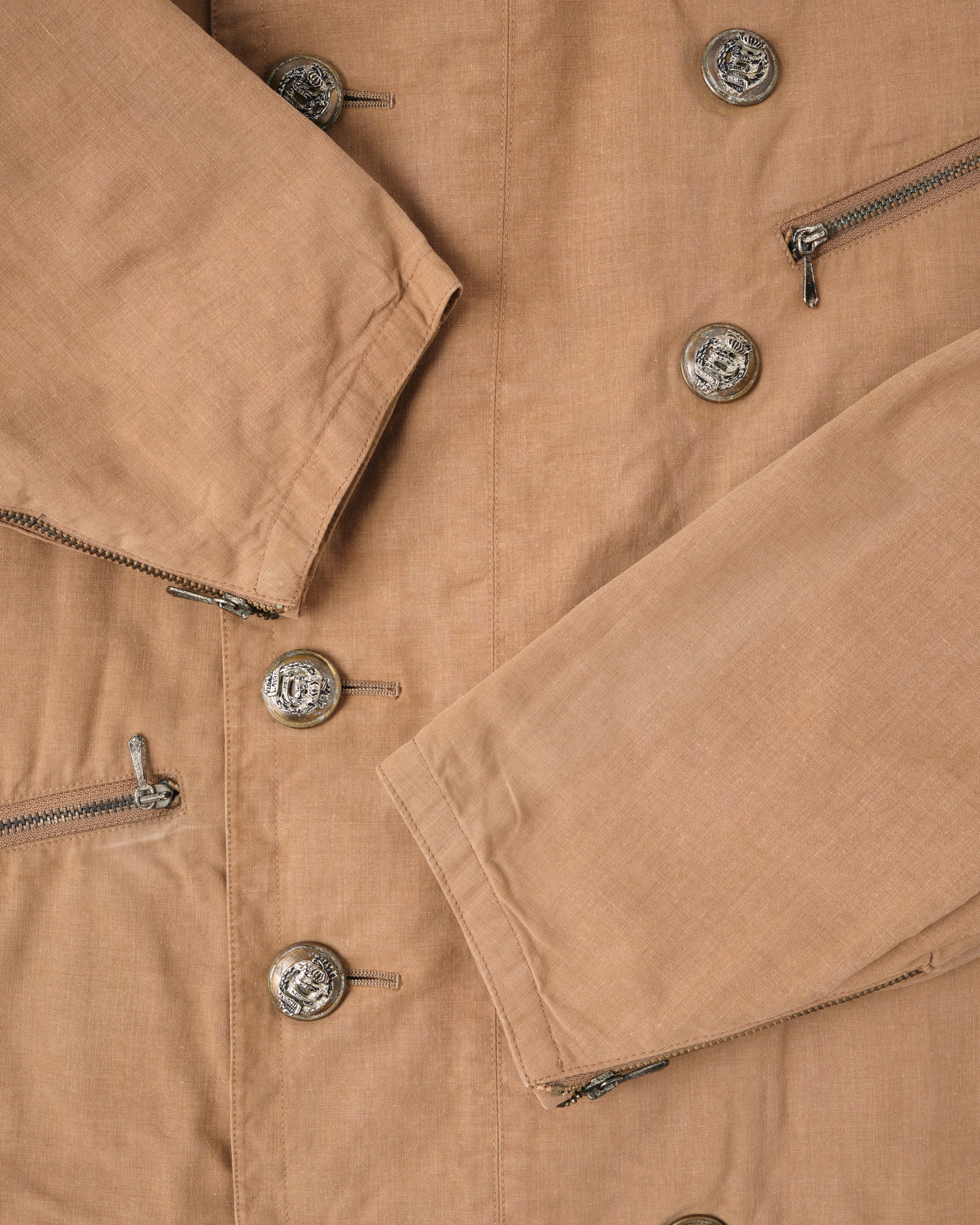 【~80's】Old Marithé François Girbaud Moment Due German Motorcycle Type Double Breasted Jacket