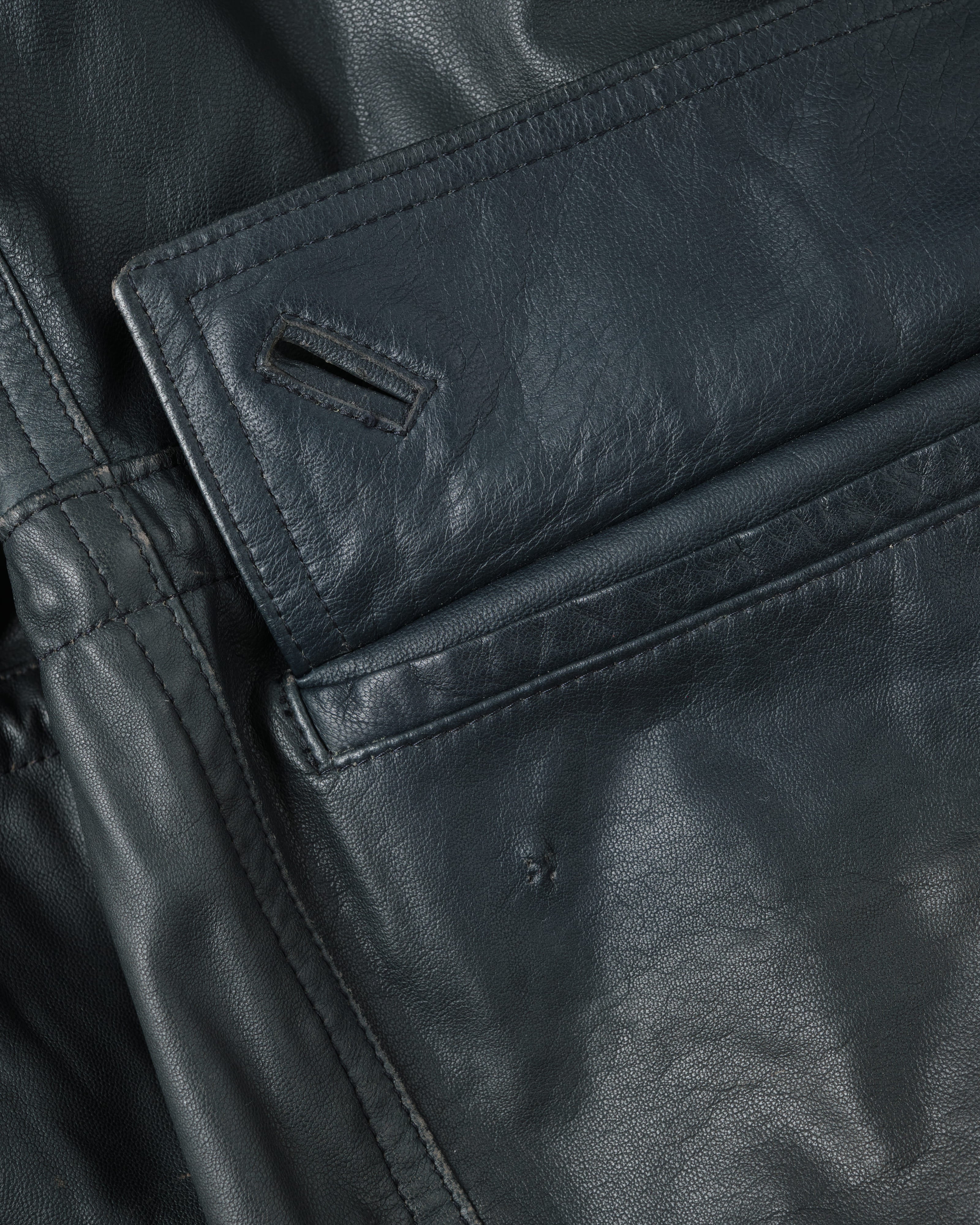 【~70’s】Old GUCCI Military Style 4 Pockets Leather Jacket Size.50