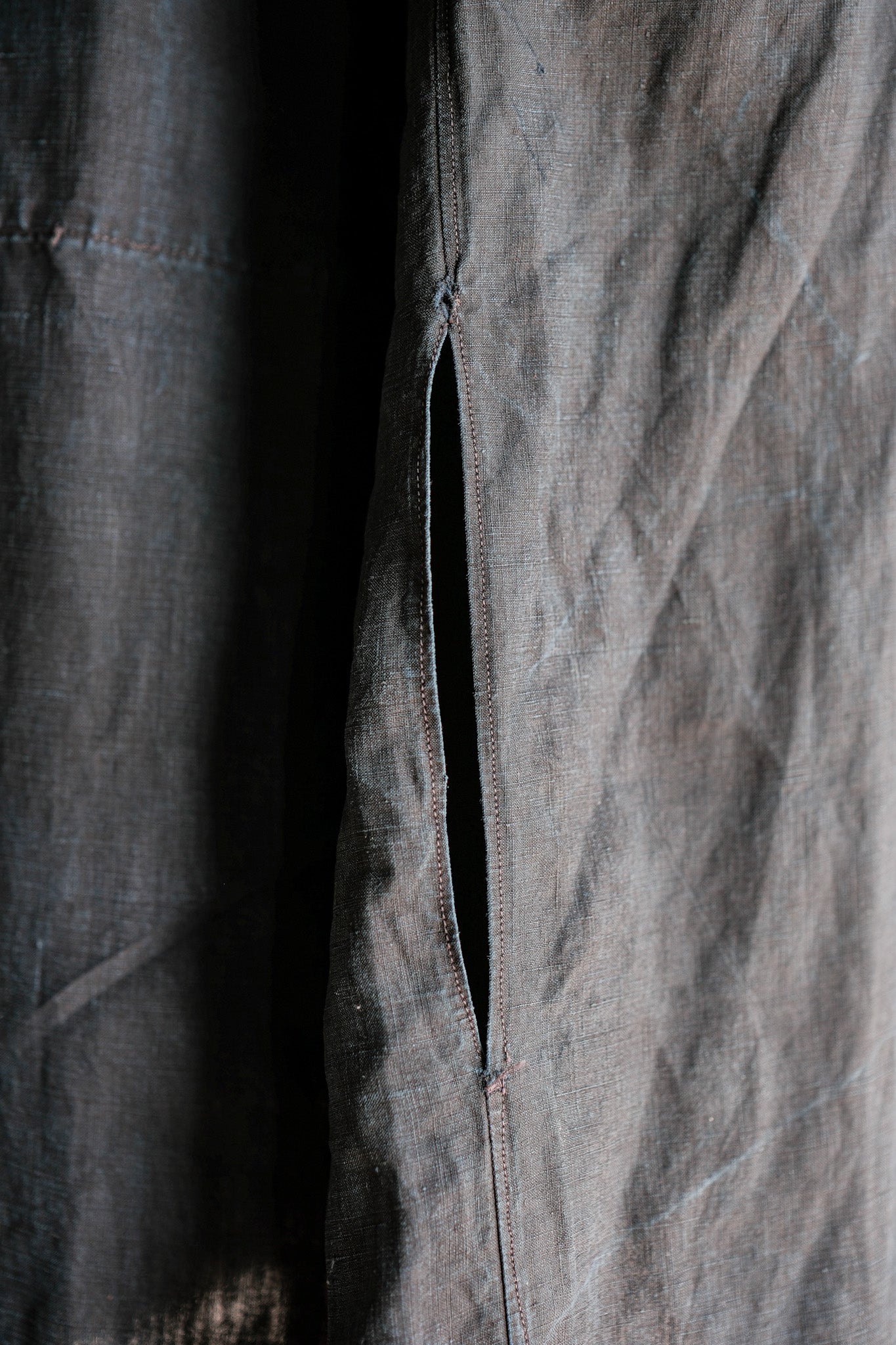 【Early 20th C】French Antique Indigo Linen Smock "Biaude"