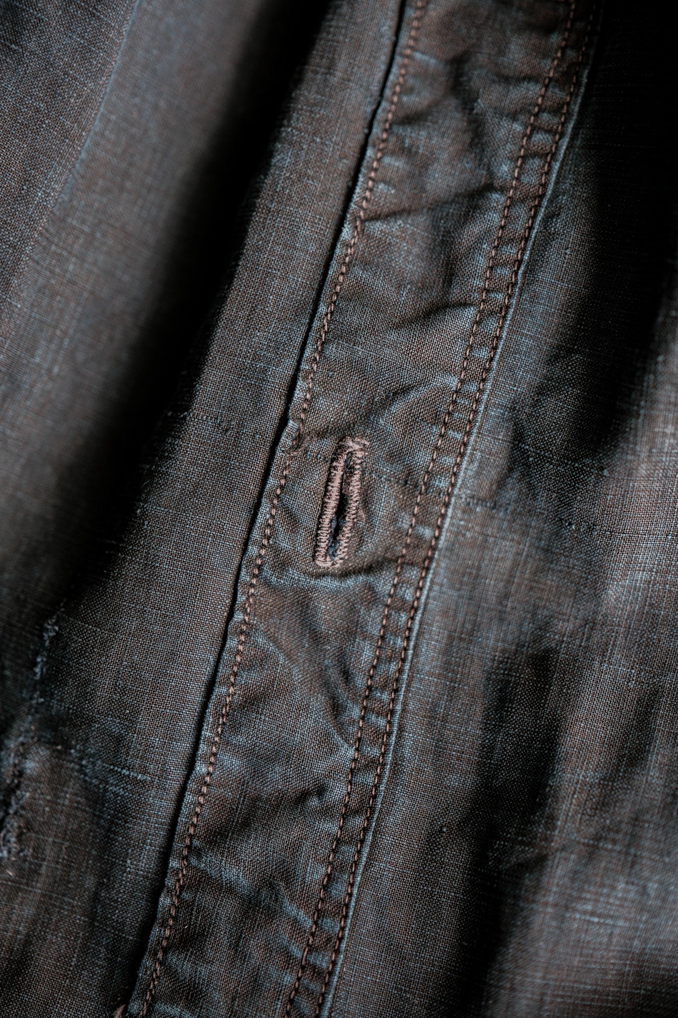 【Early 20th C】French Antique Indigo Linen Smock "Biaude"