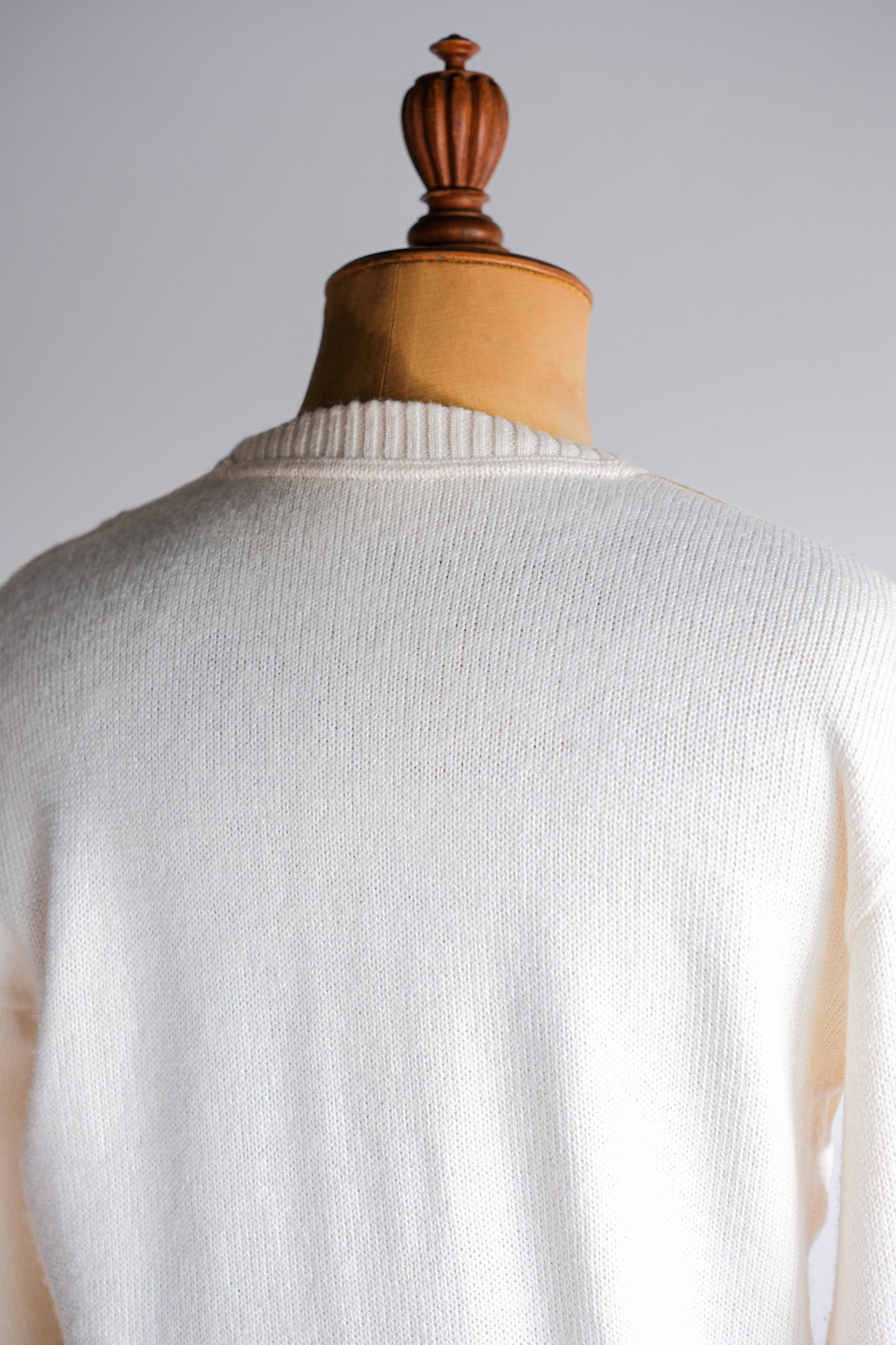 【~80's】Italian Vintage Colour Block Wool Acrylic Sweater Size.50